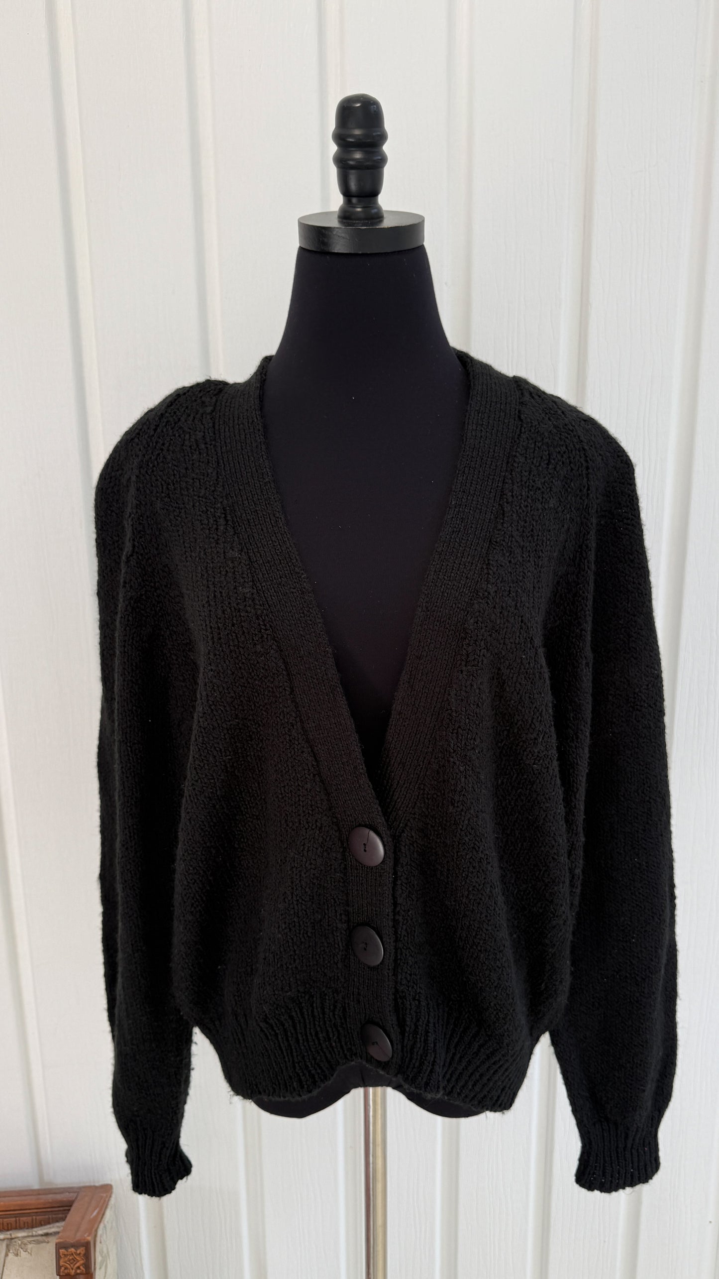 Cardigan tricot noir - large