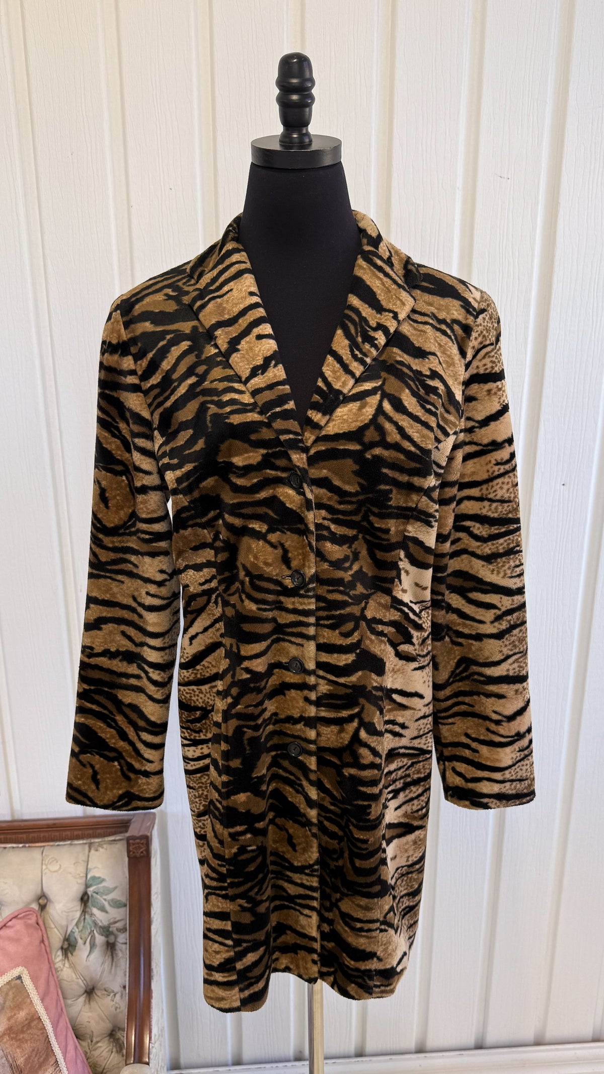 Manteau en fausse fourrure tigre- small