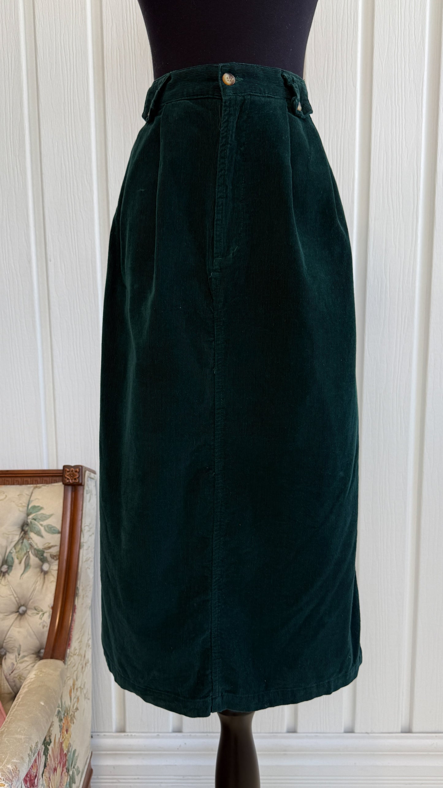 Jupe en corduroy vert - medium