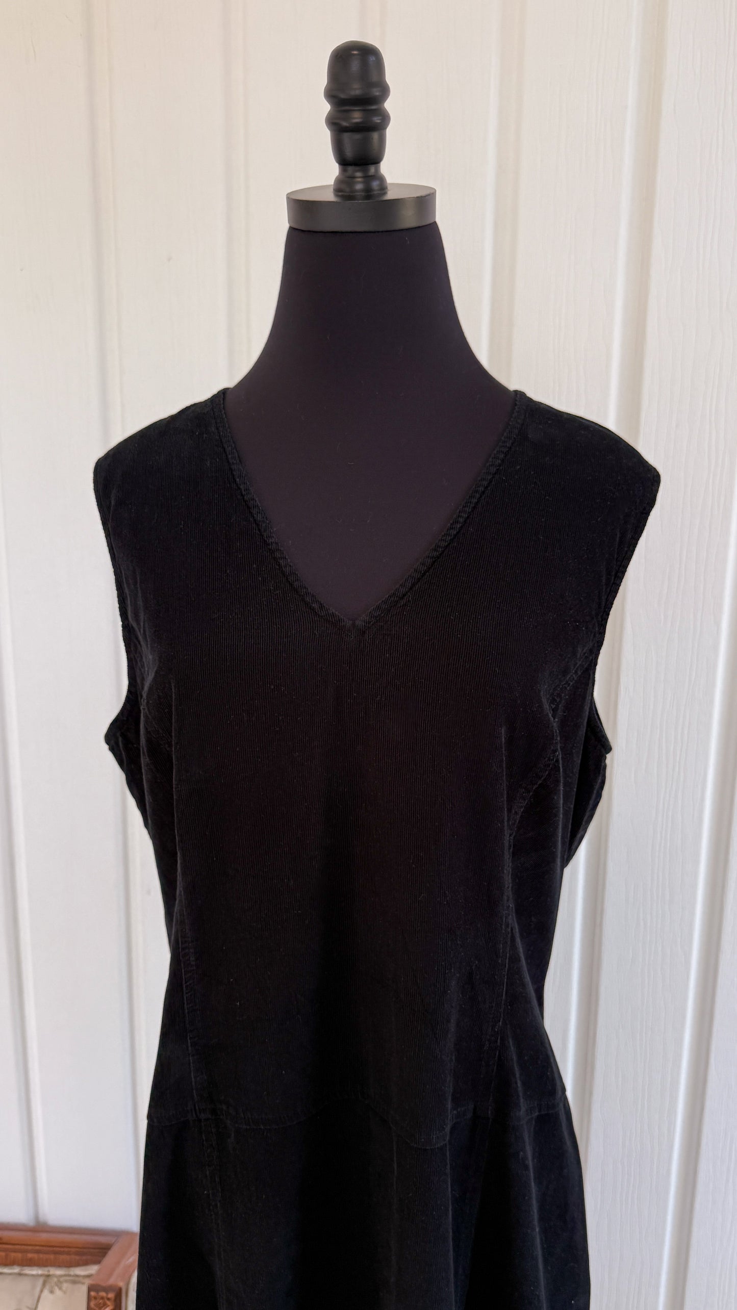 Robe en corduroy noir- large