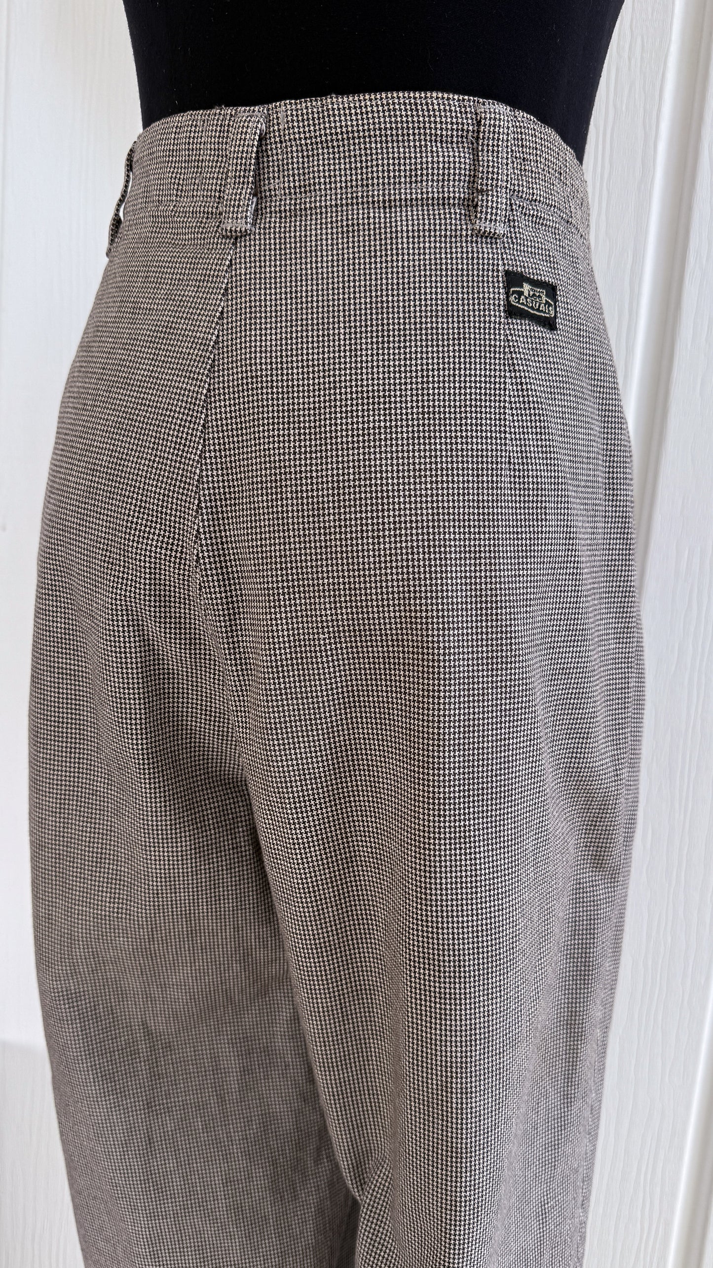 Pantalons pied-de-poule noir et blanc- medium