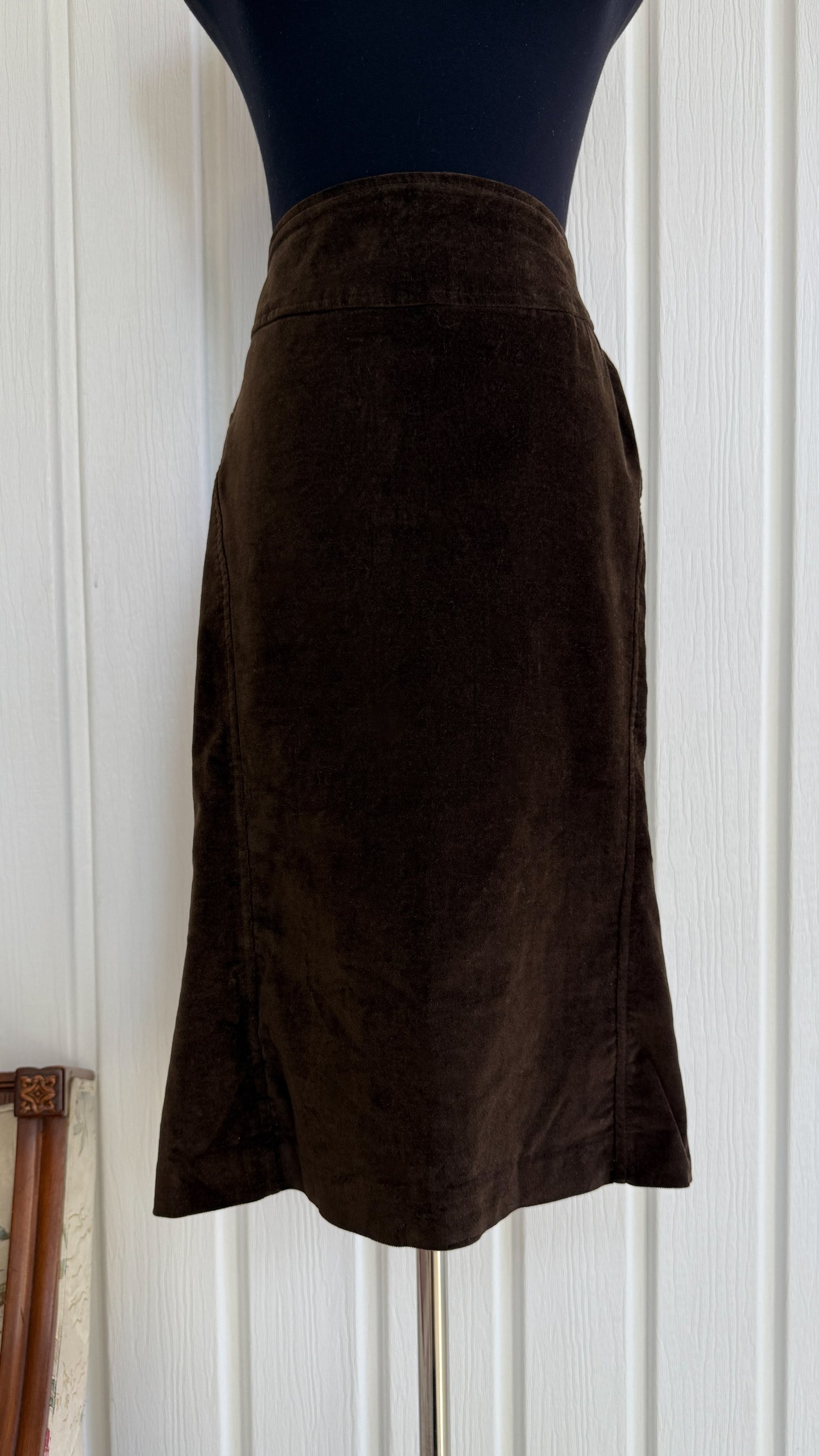 Jupe brune en faux suède- medium