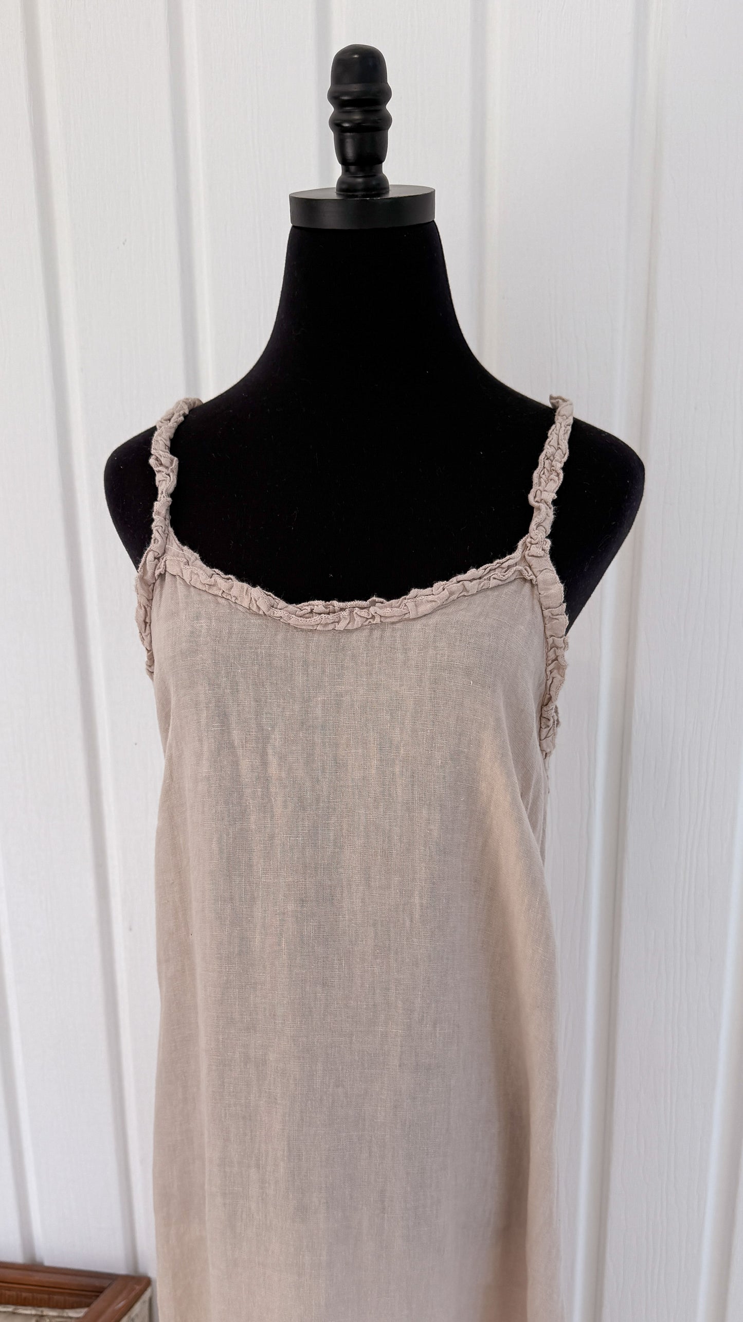 Robe en lin beige- small