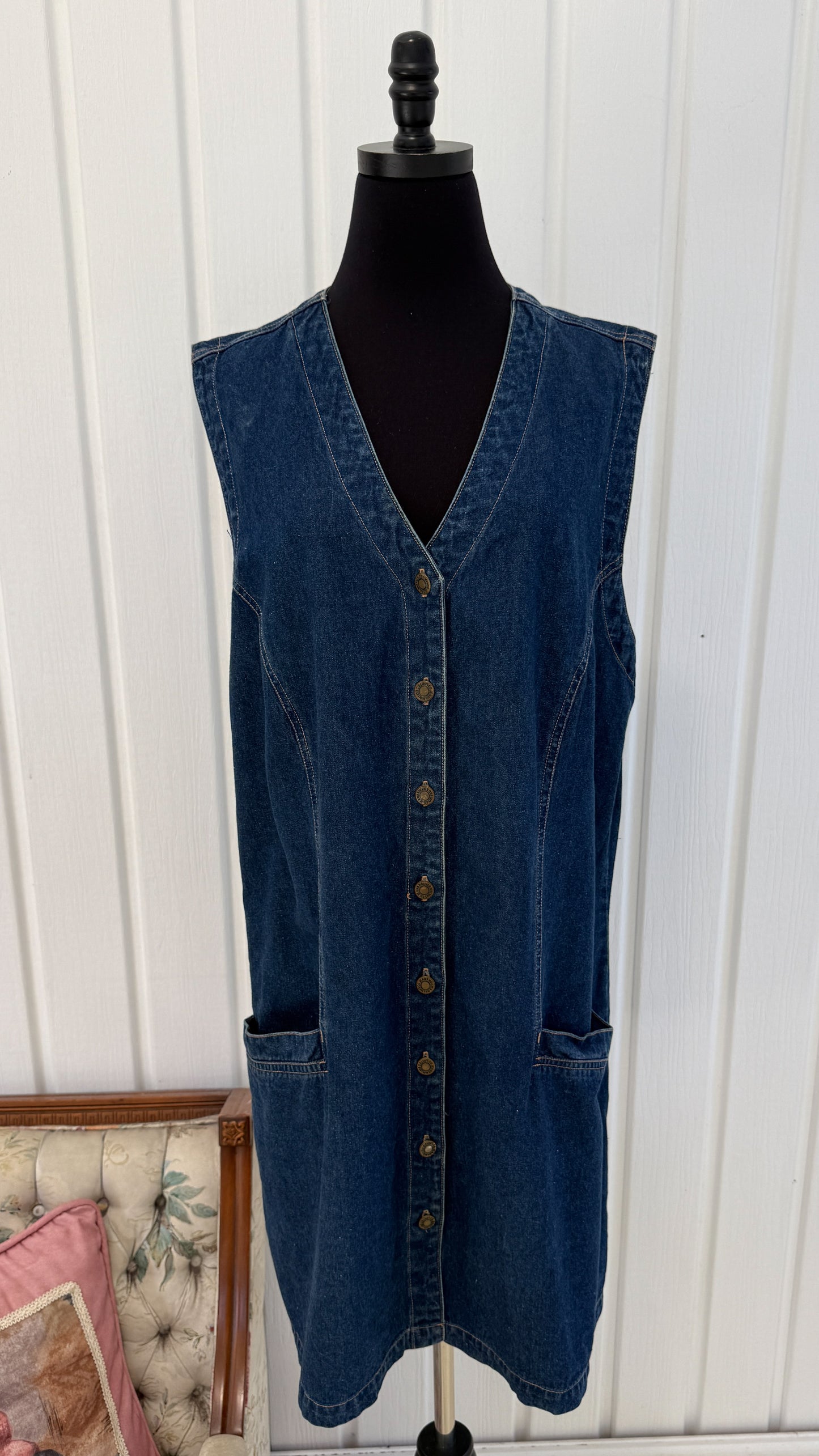 Robe en jeans sans manche- x-large