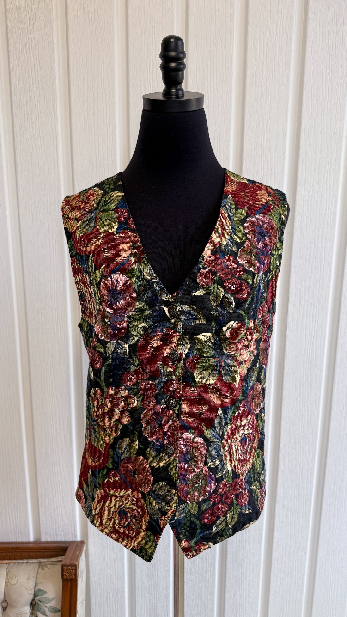 Gilet fleurs et fruits- medium