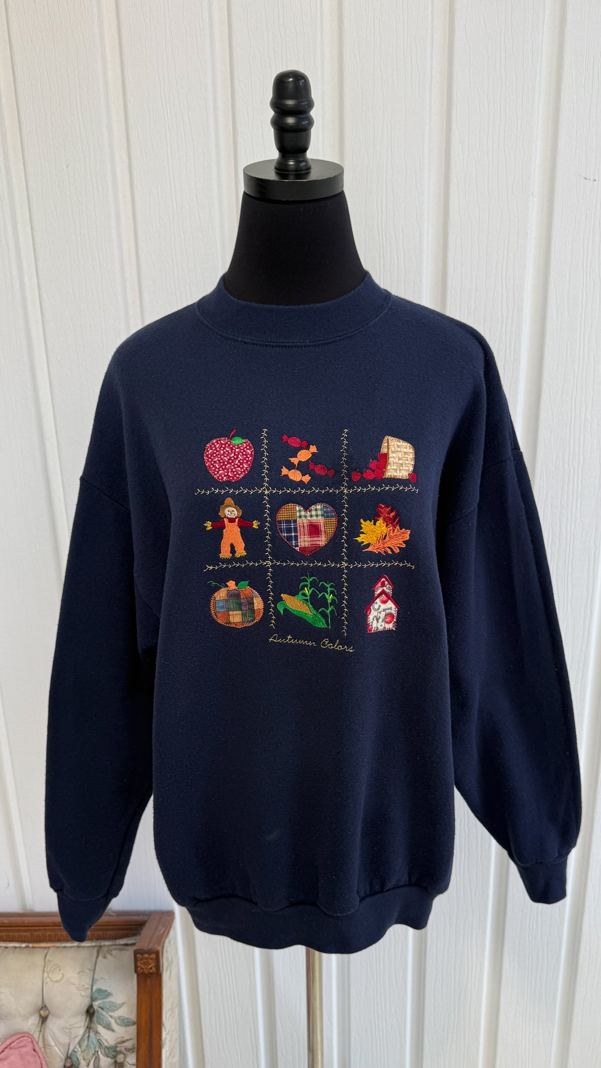 Chandail crewneck marine Automne- large