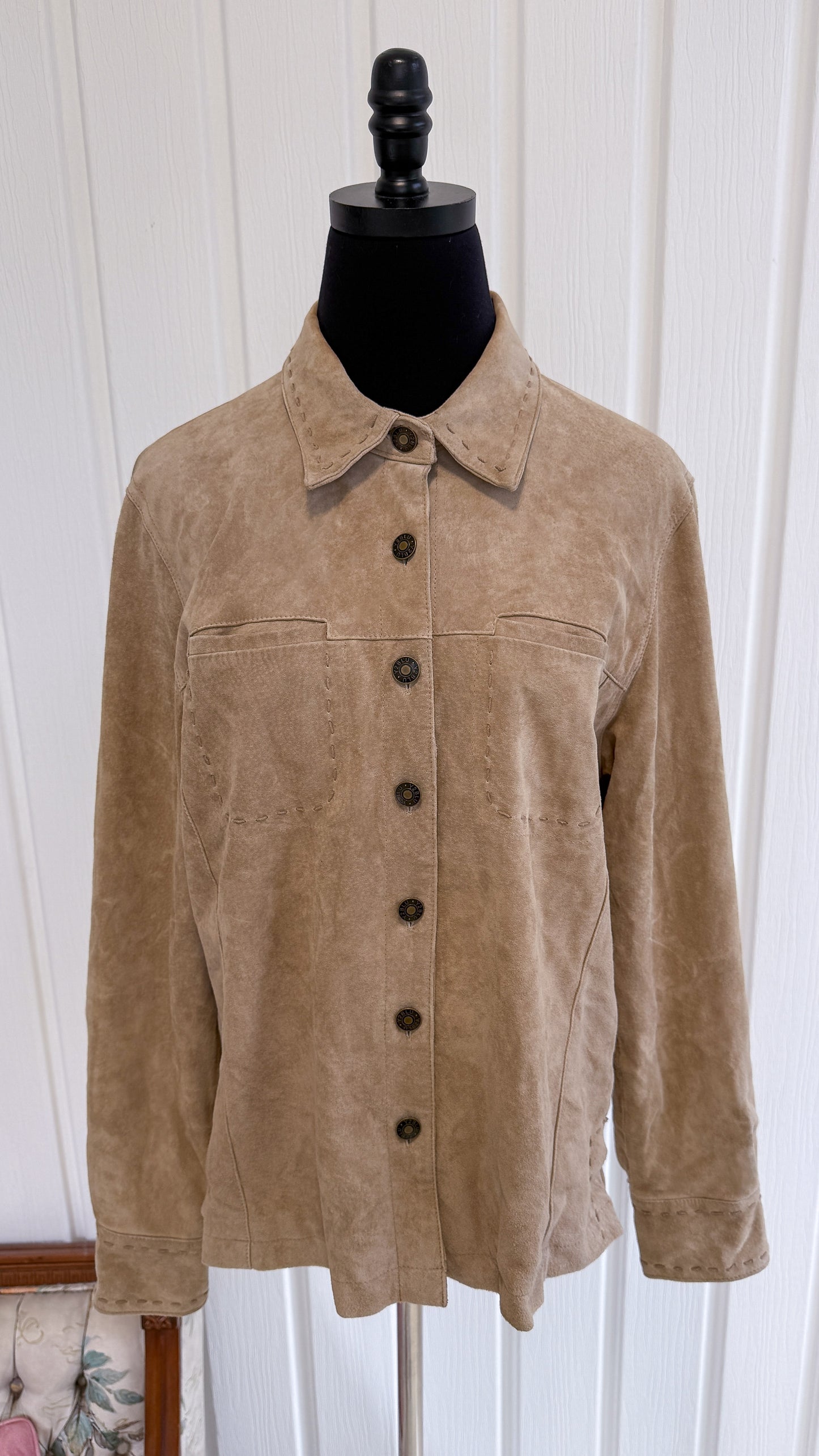Veste en suède beige - small