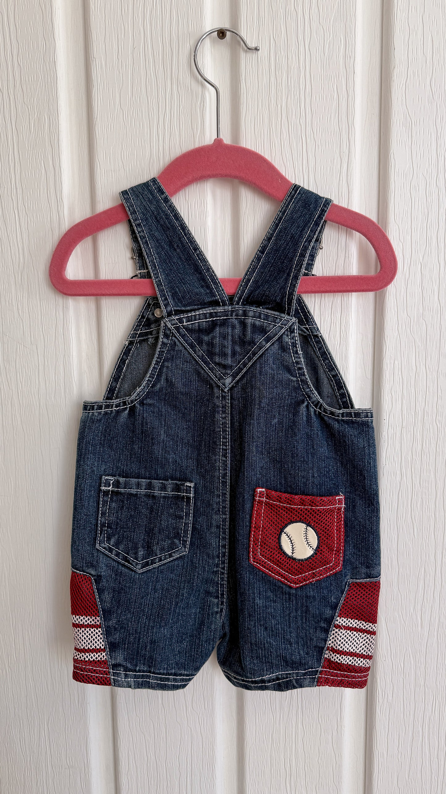 Enfants- Salopette en jeans Baseball- 3/6 mois