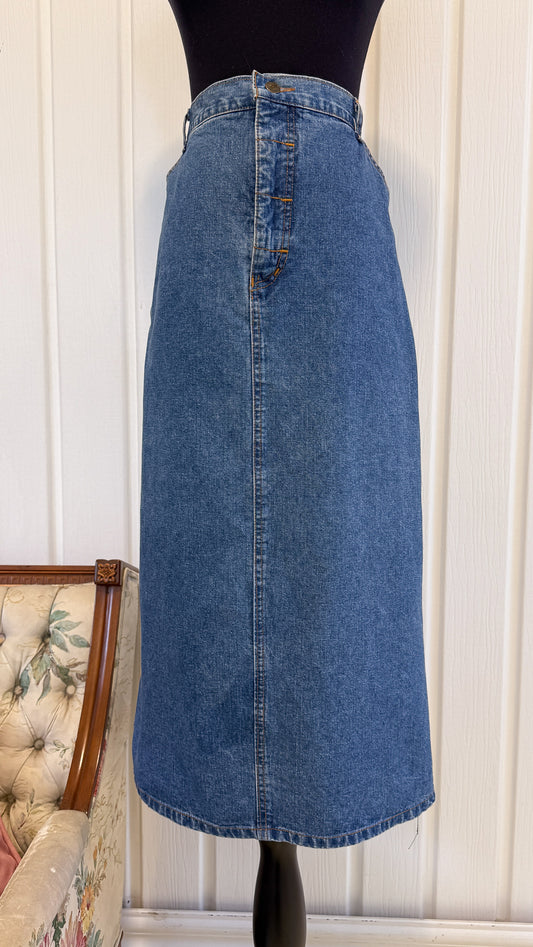 Jupe droite en jeans - large