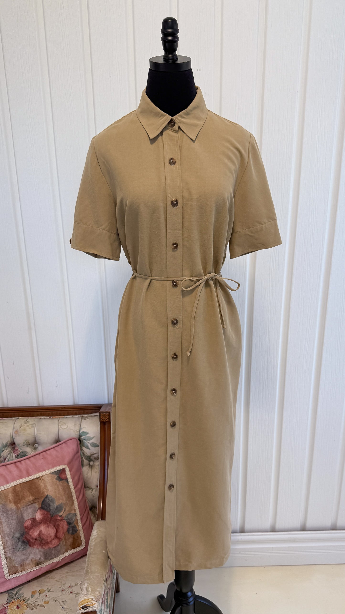 Robe chemisier beige -medium