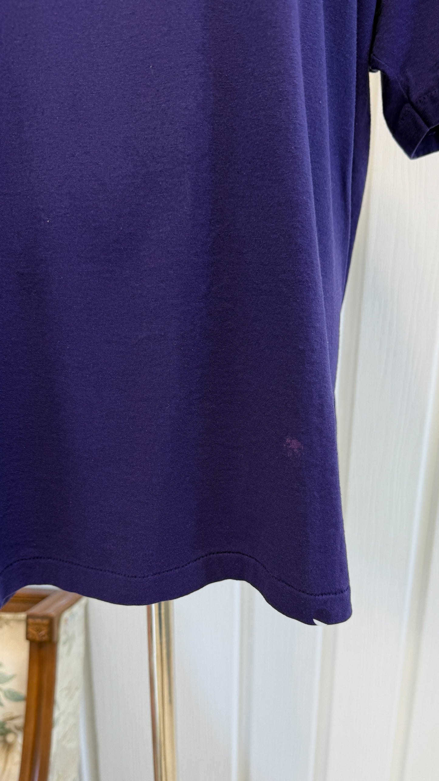T-shirt violet oiseaux et fleurs- x-large