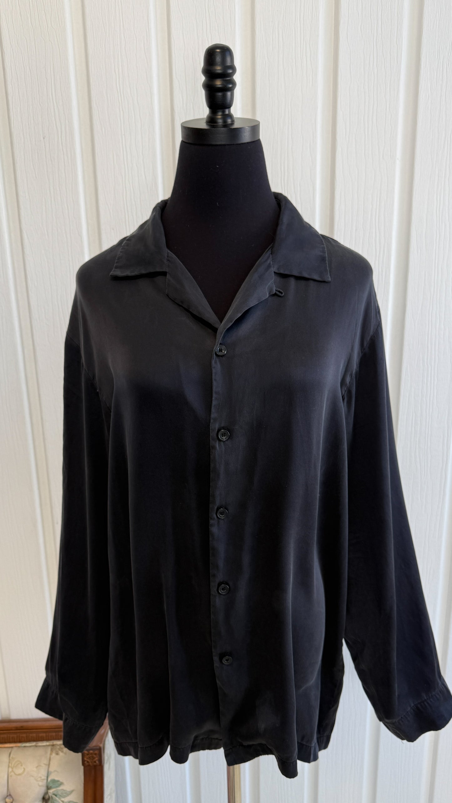Chemisier en soie noir- medium