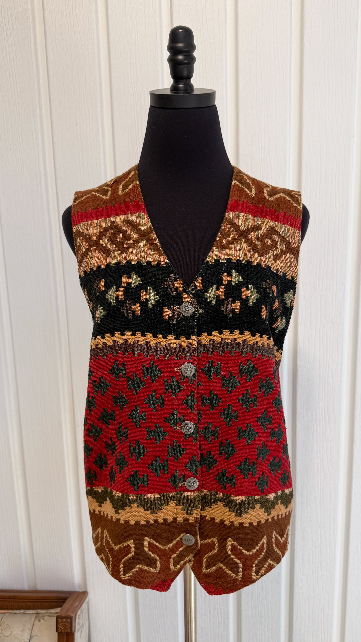 Veste sans manches motifs géométriques - large