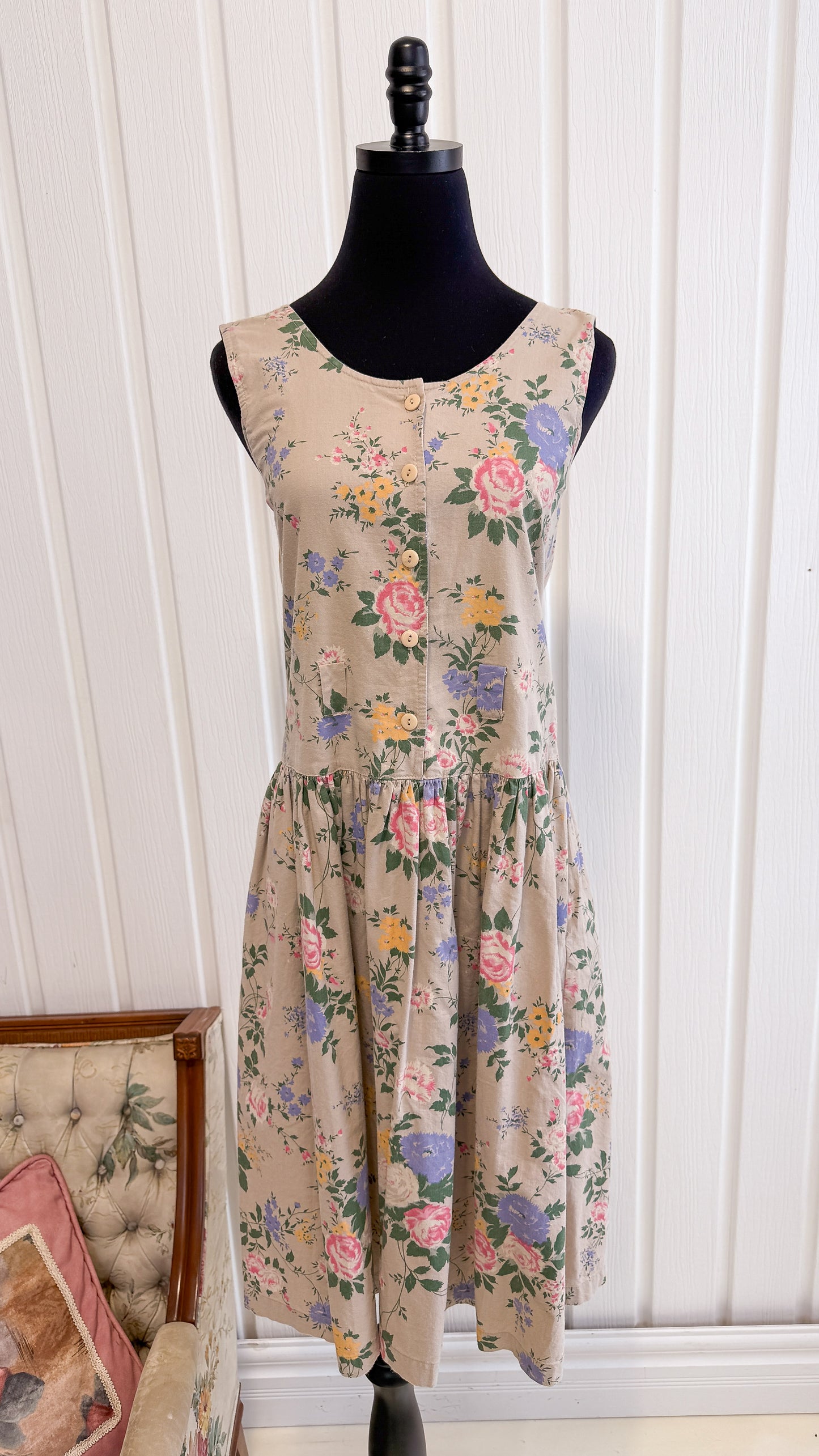 Robe beige fleurie- small