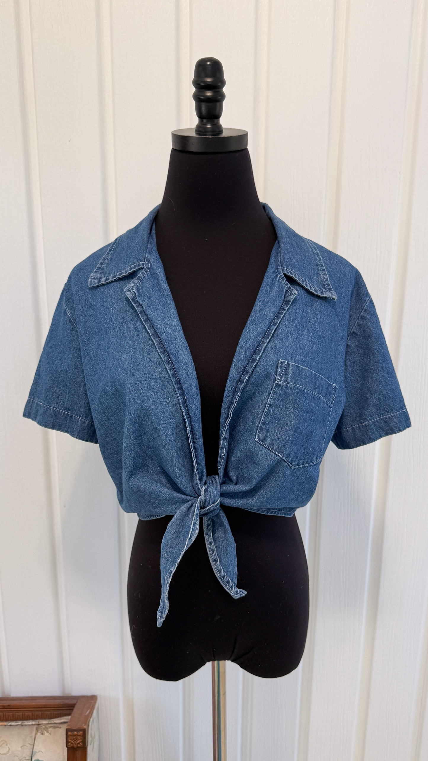Chemisie en denim à noeud- small