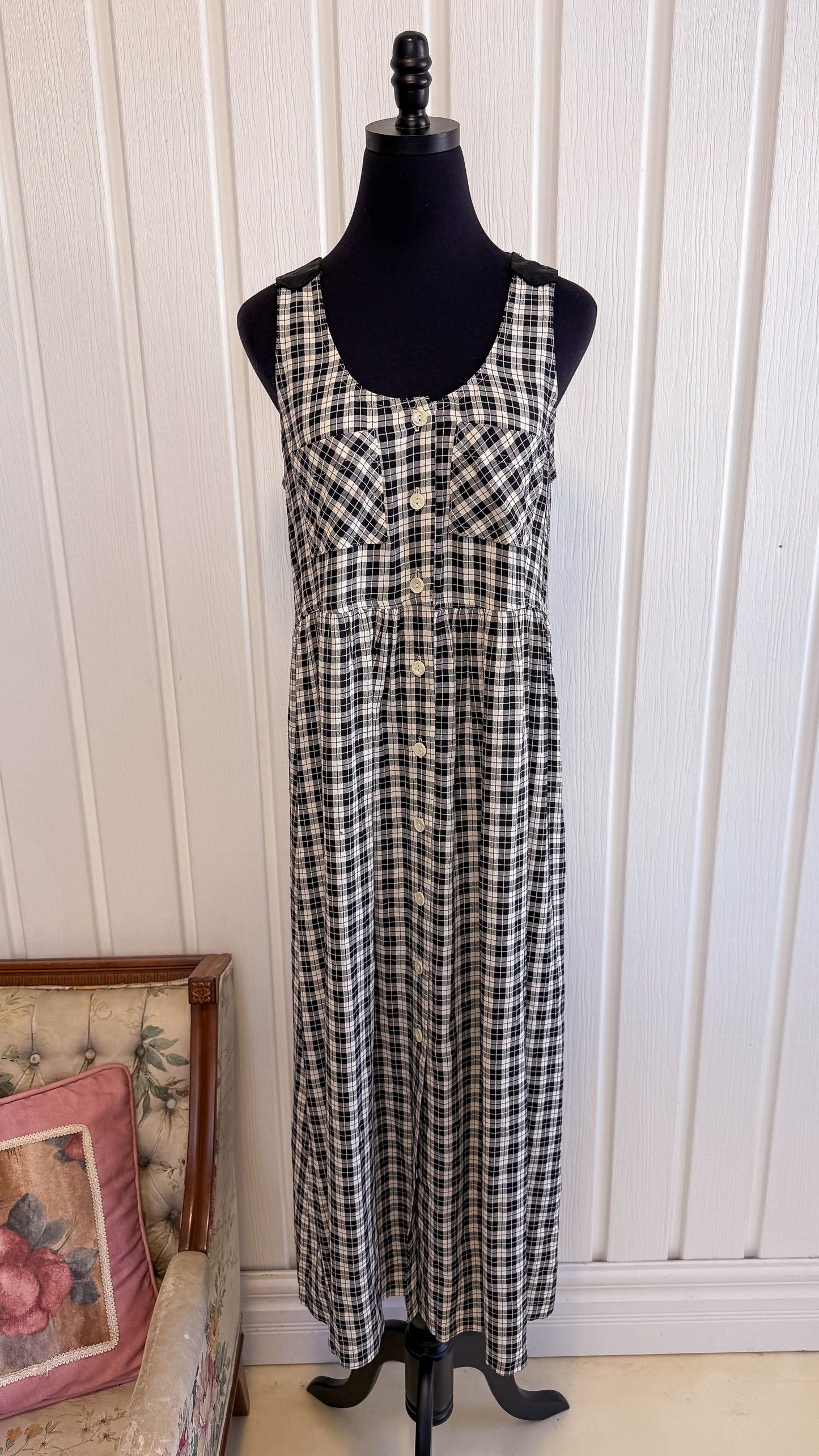 Robe chemisier noir et blanc - large