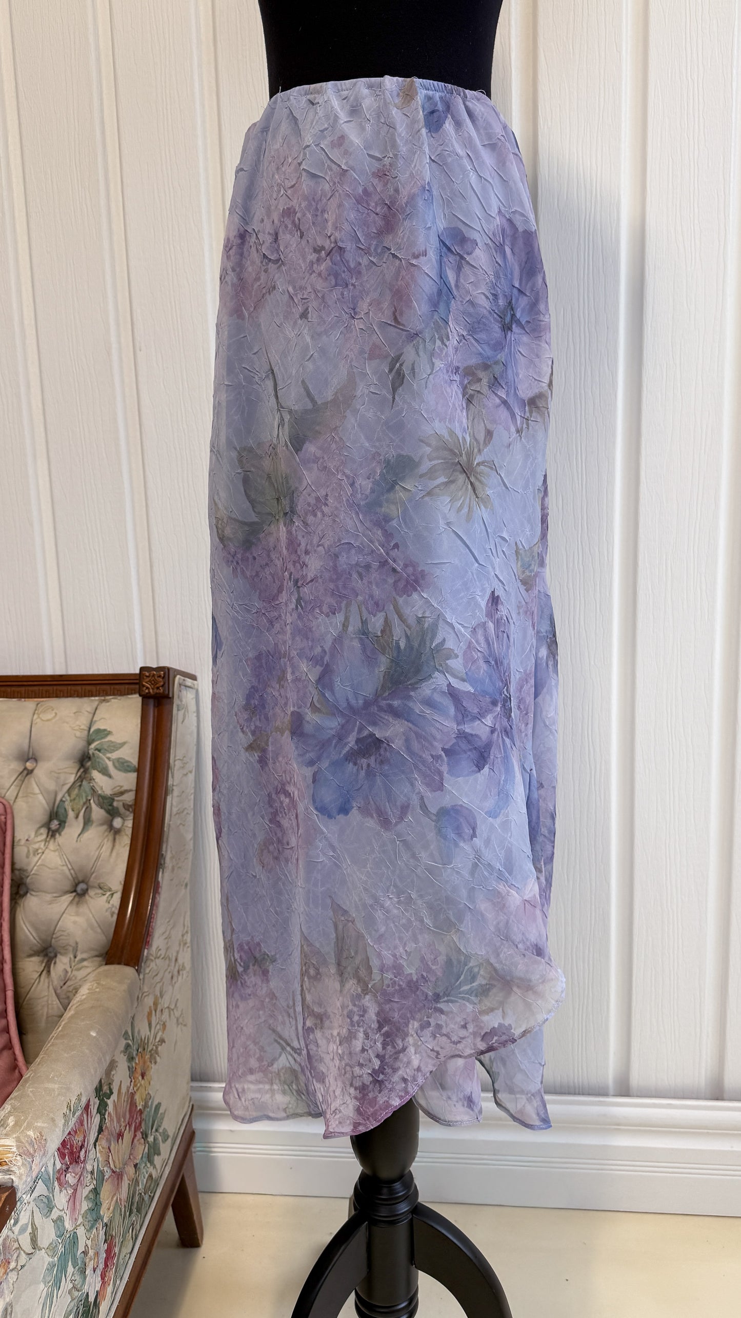 Purple floral skirt - medium