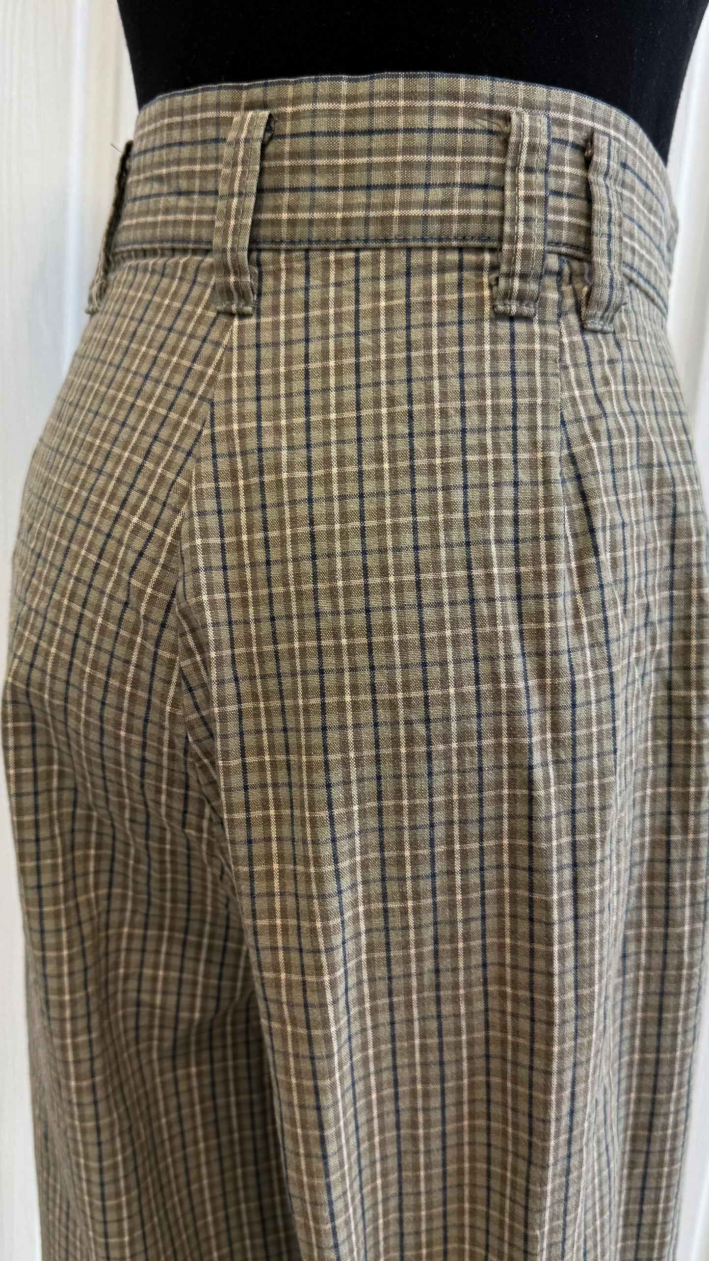 Pantalons vert carreauté- small