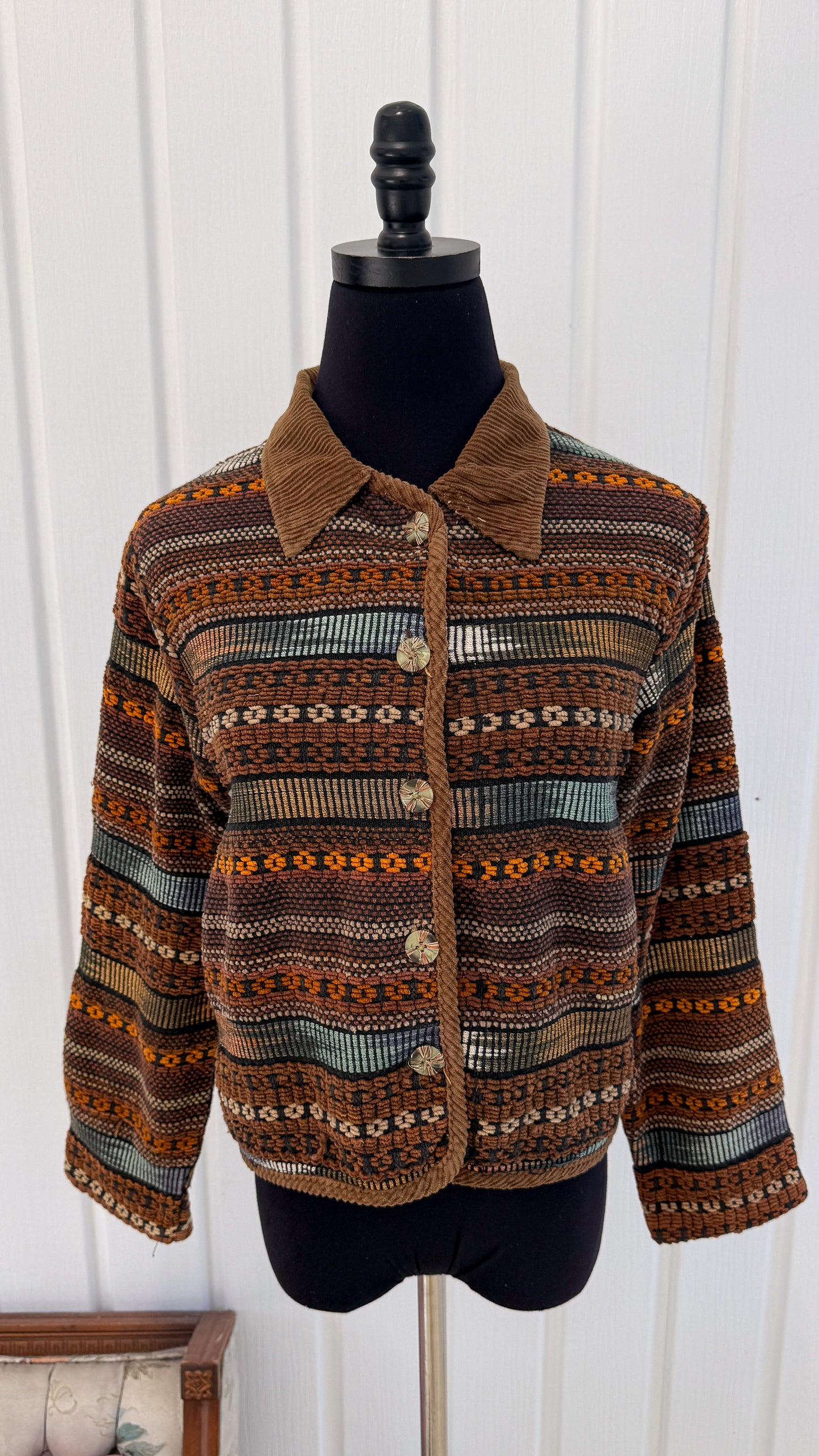 Veste brune rayé - small