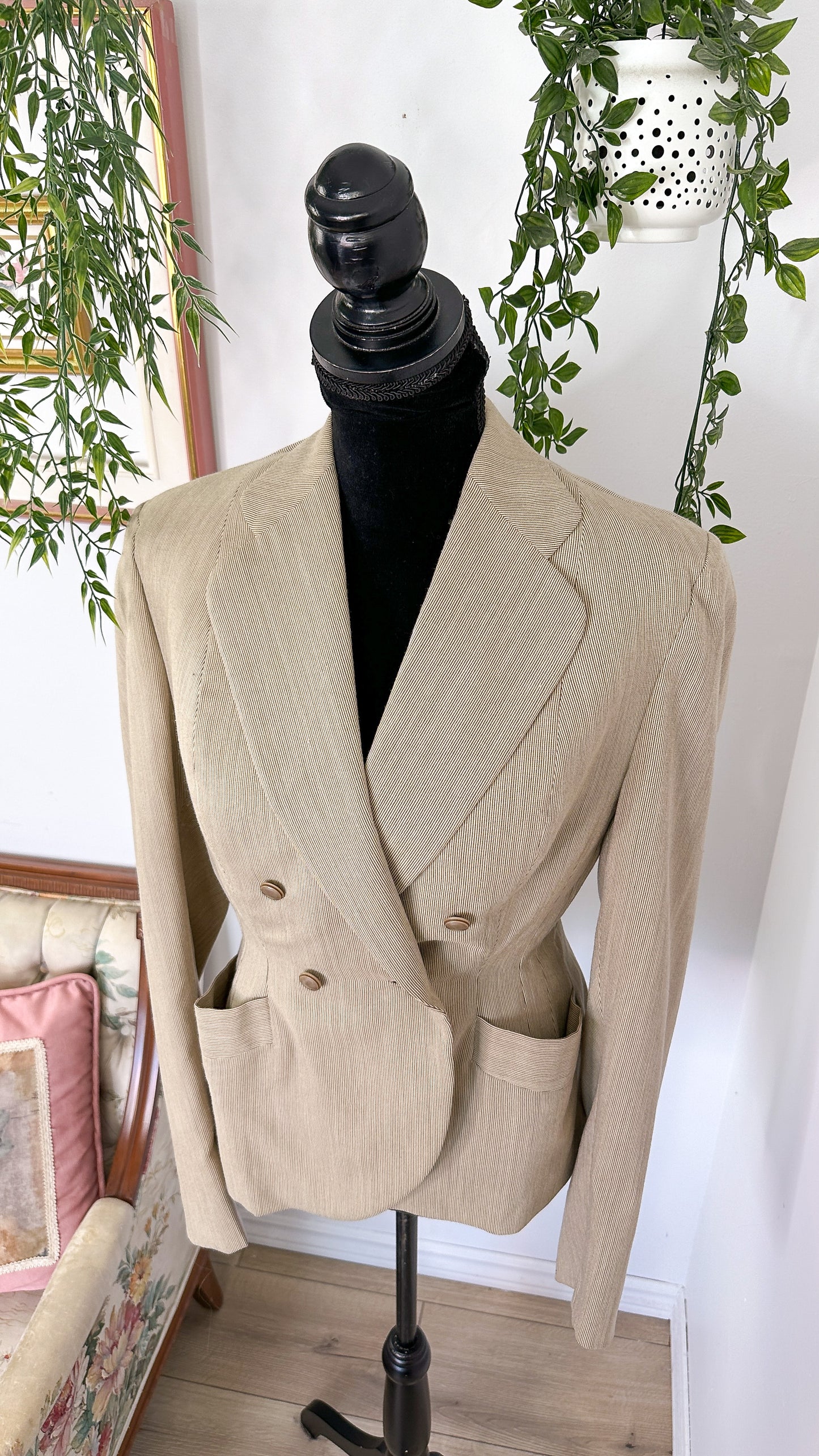 Blazer beige ajusté- small