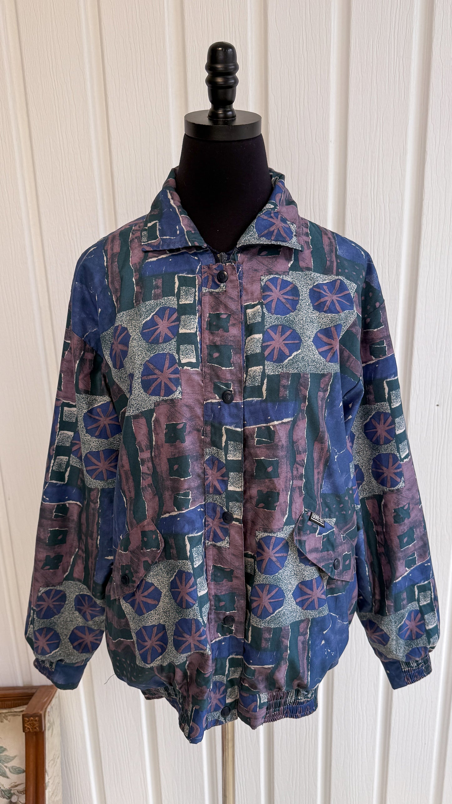 Manteau coupe-vent motifs géométriques- large
