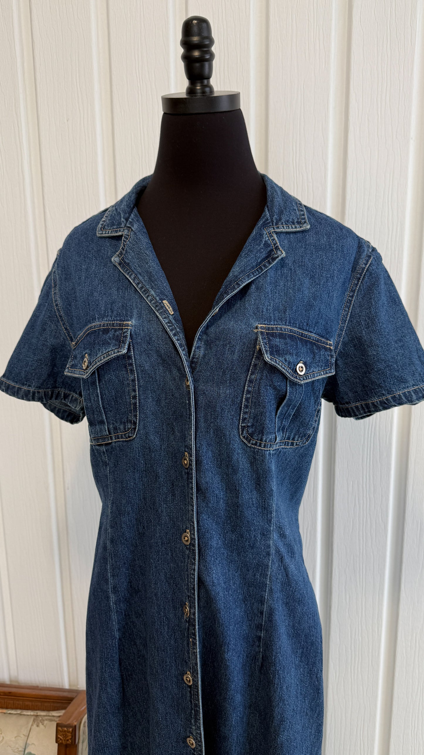 Robe chemisier en jeans- large