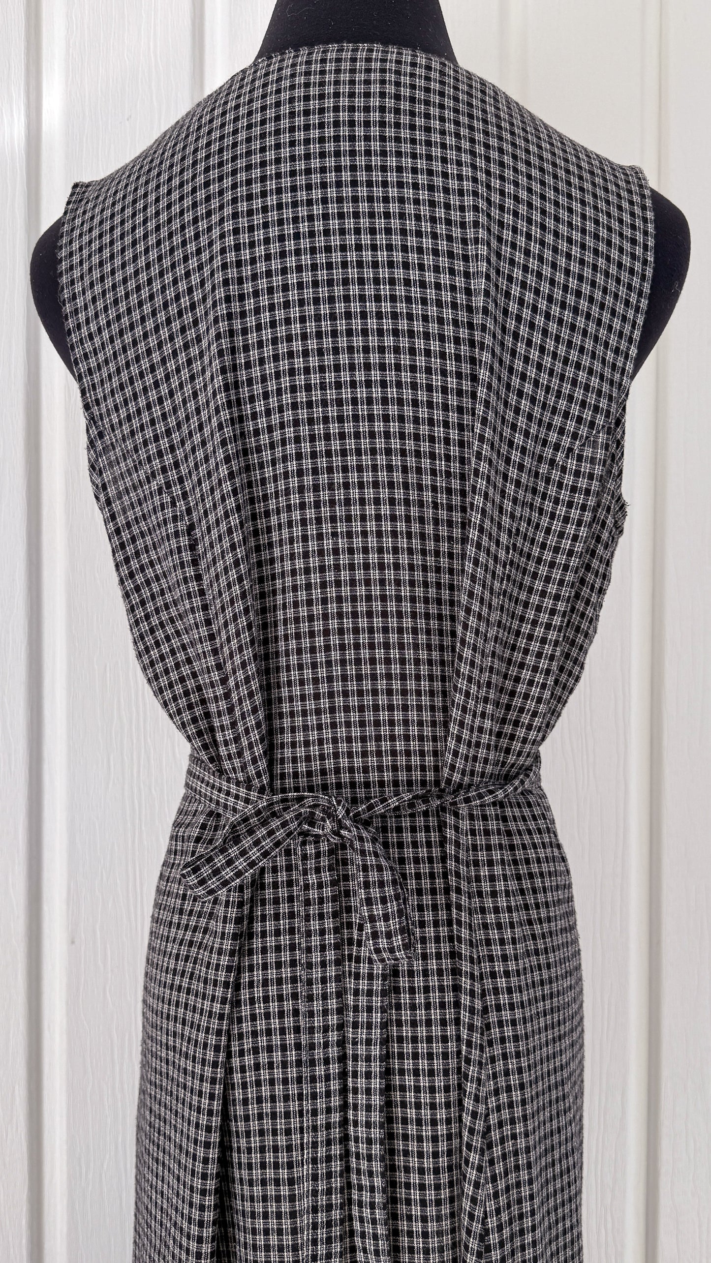 Robe chemisier carreauté noir et blanc- medium