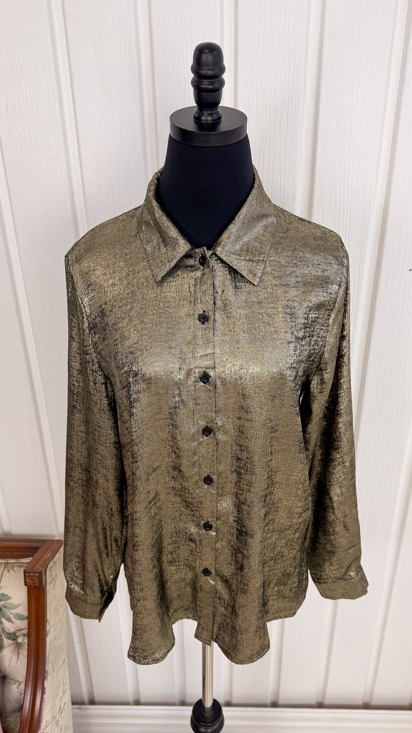 Pearly gold blouse - large