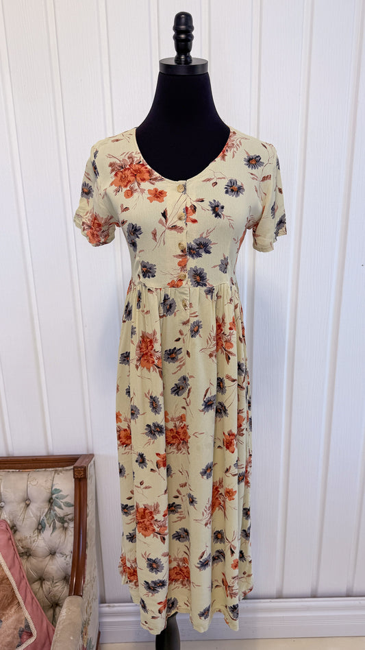 Robe beige fleurie - small