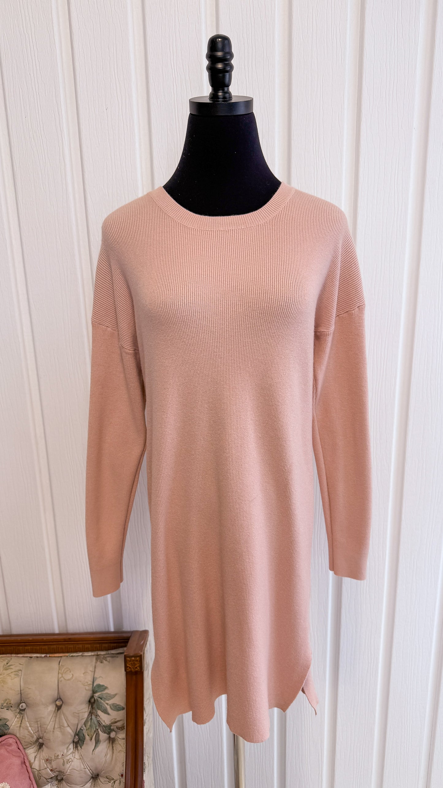 Blush pink knit dress - small/medium