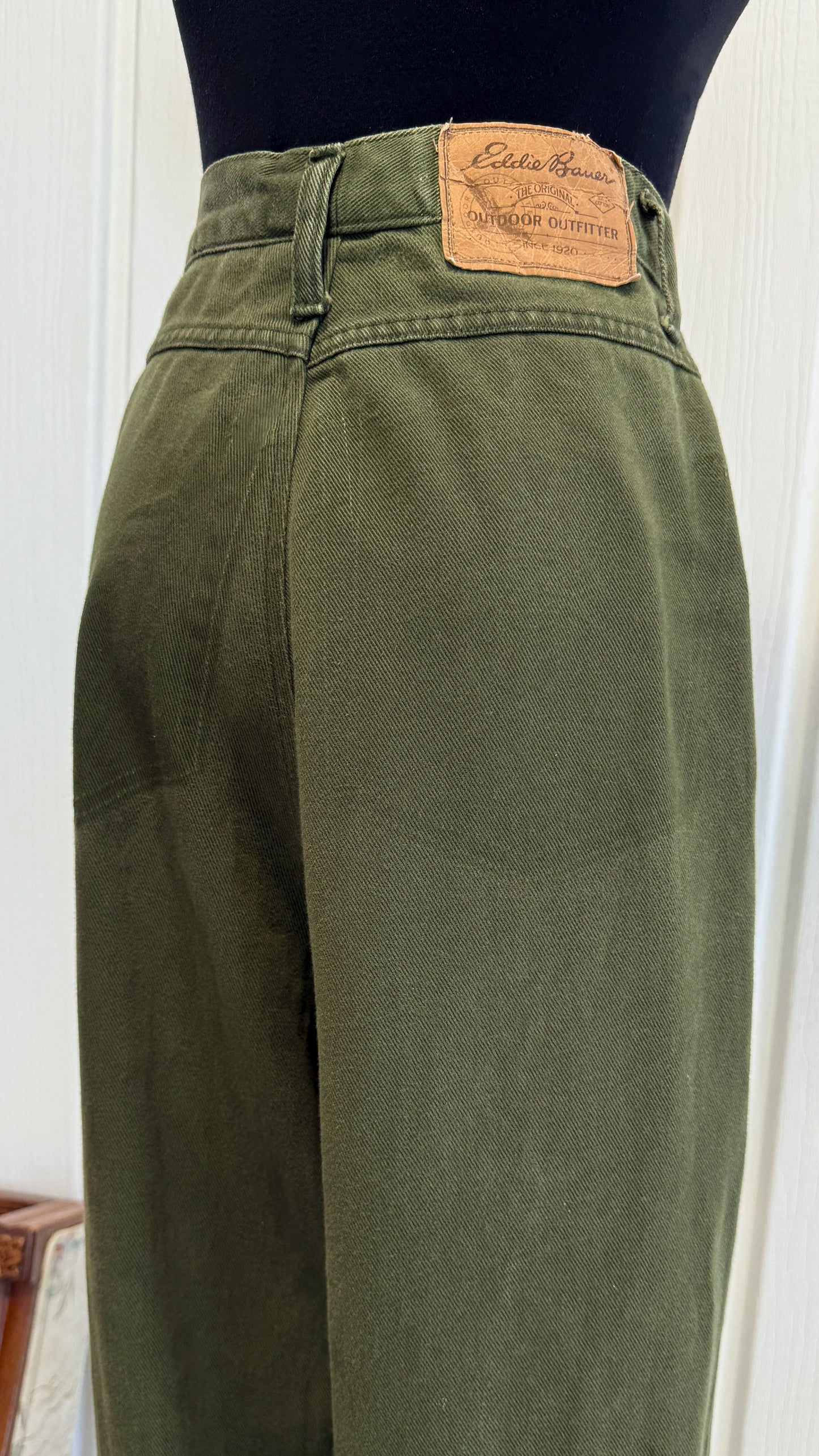 Jeans baggy vert Eddie Bauer- small