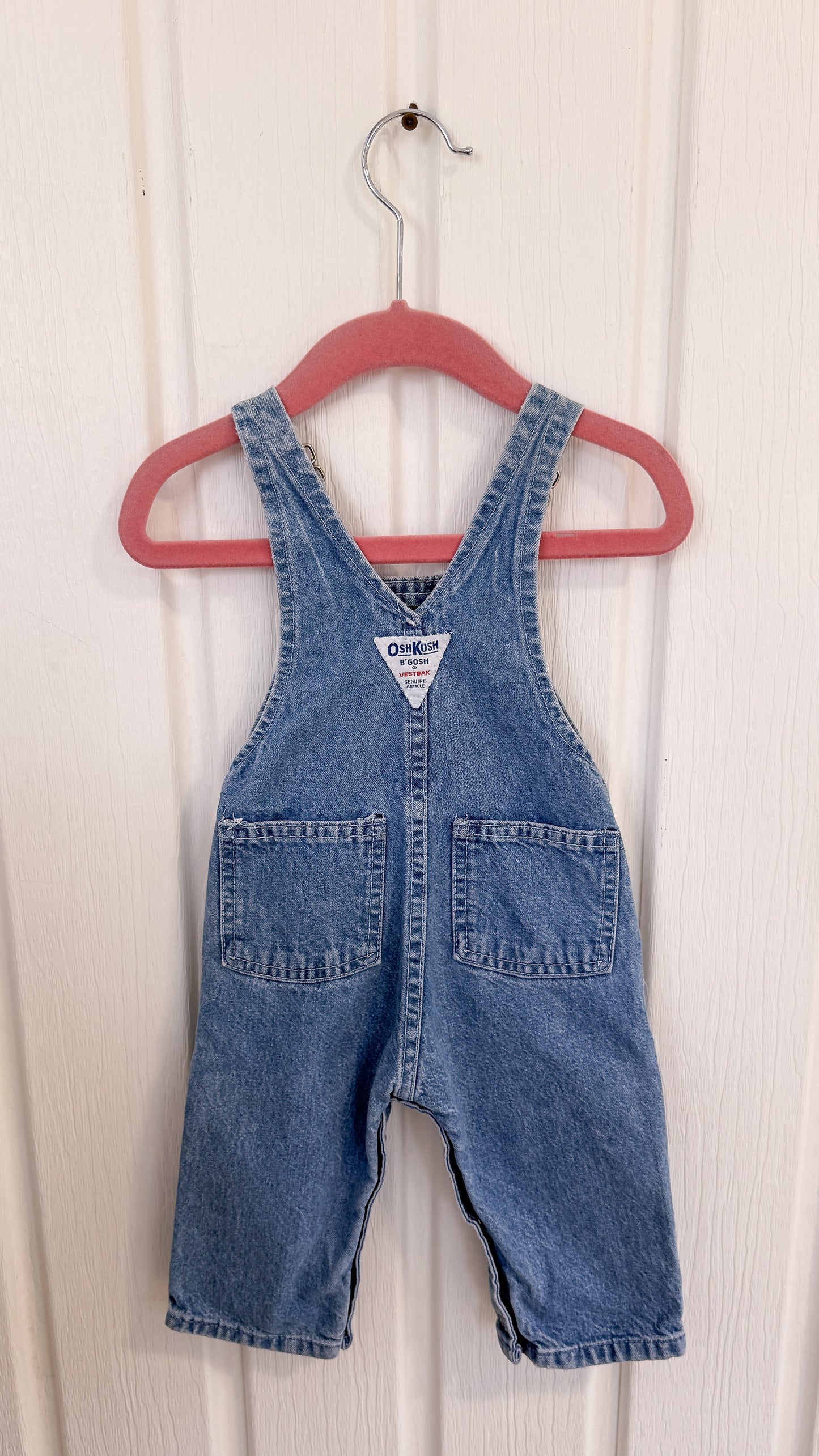 Enfants- salopette en jeans pâle Oshkosh-6m