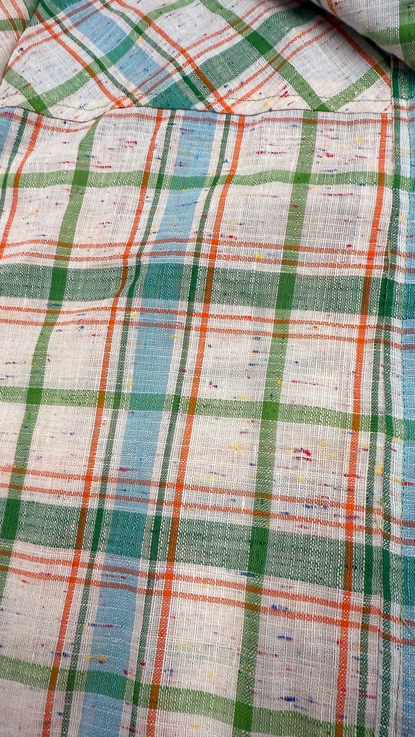 Chemisier carreauté vert,orange et bleu- x-large