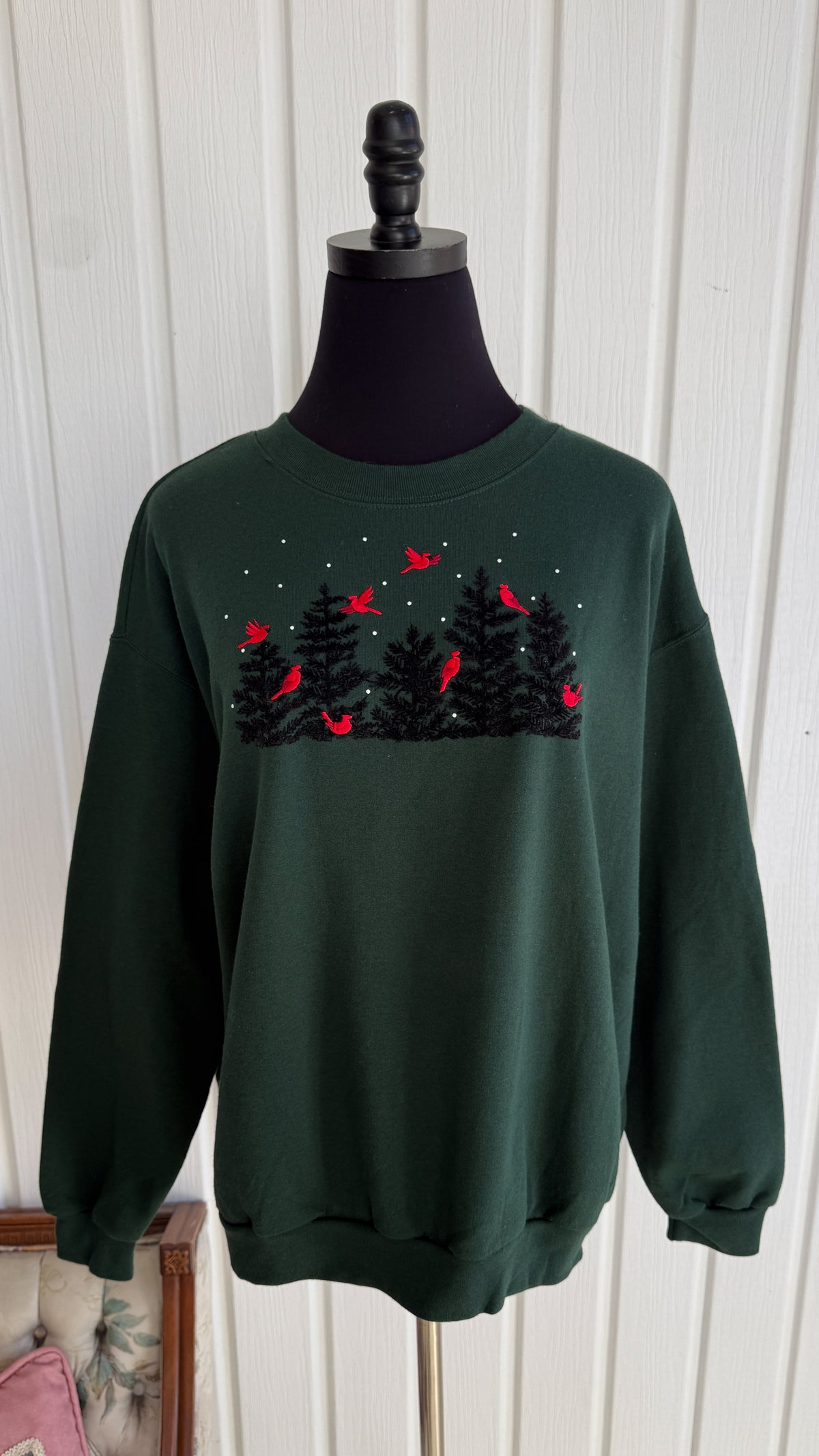 Chandail crewneck vert cardinaux- x-large