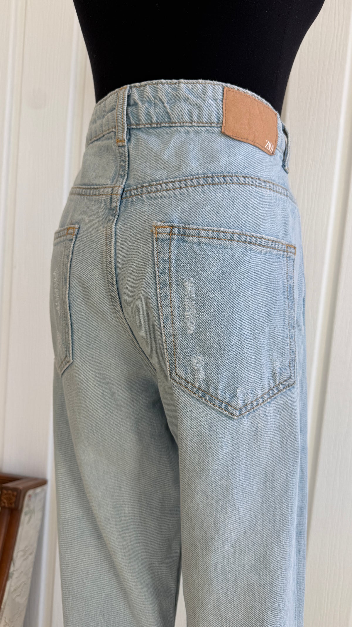 Jeans bleu pâle Zara droit- medium