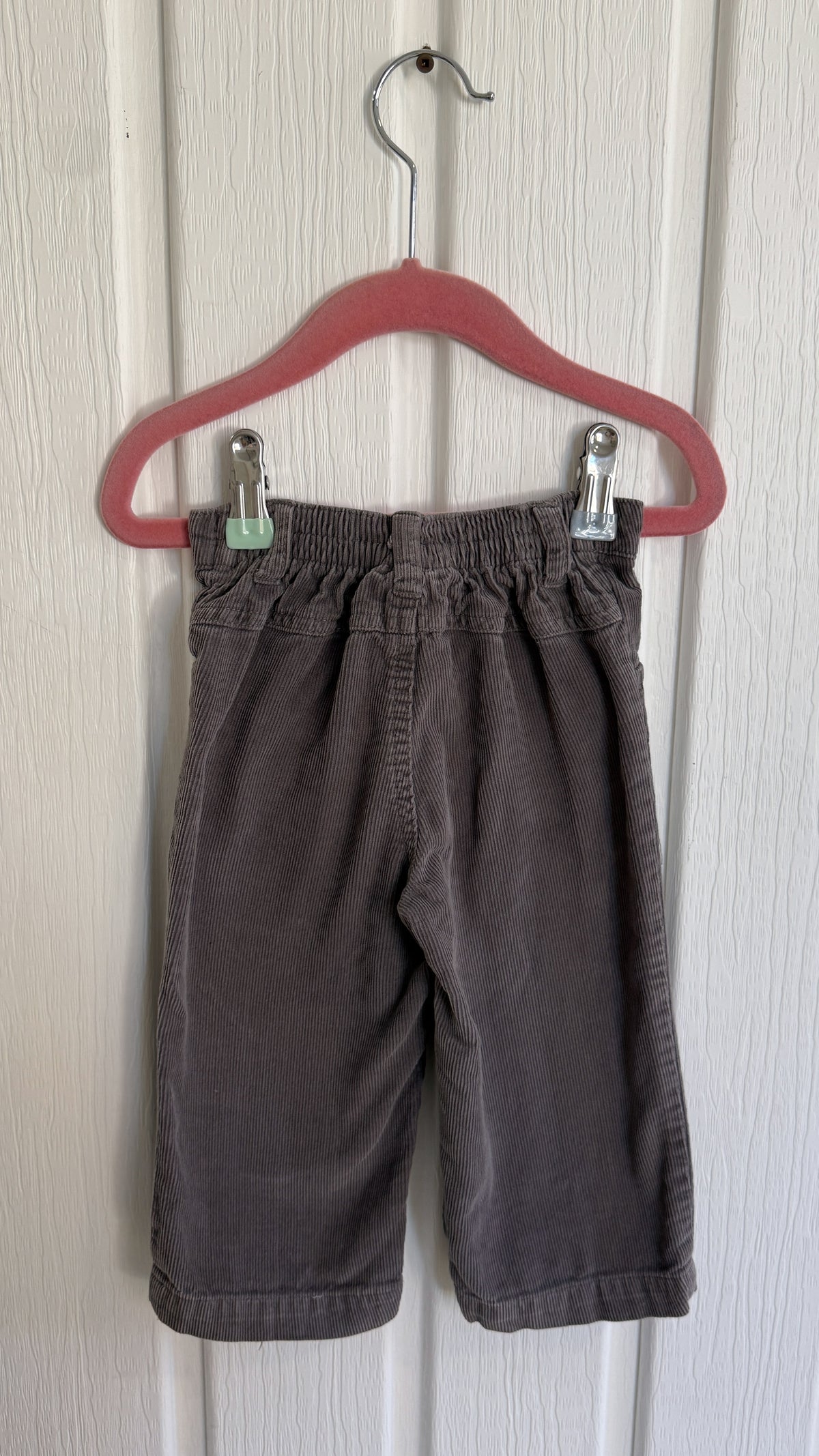 Enfants- pantalons corduroy gris - 12/18m