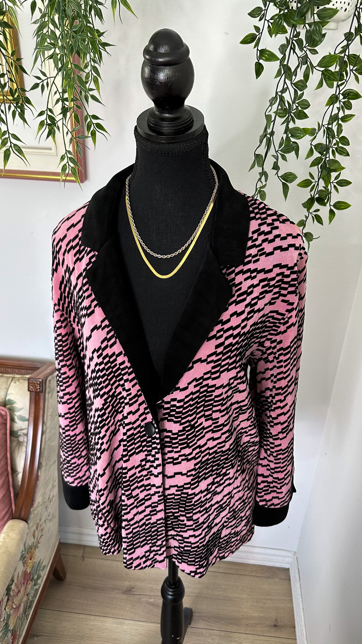 Veste rose et noir - medium