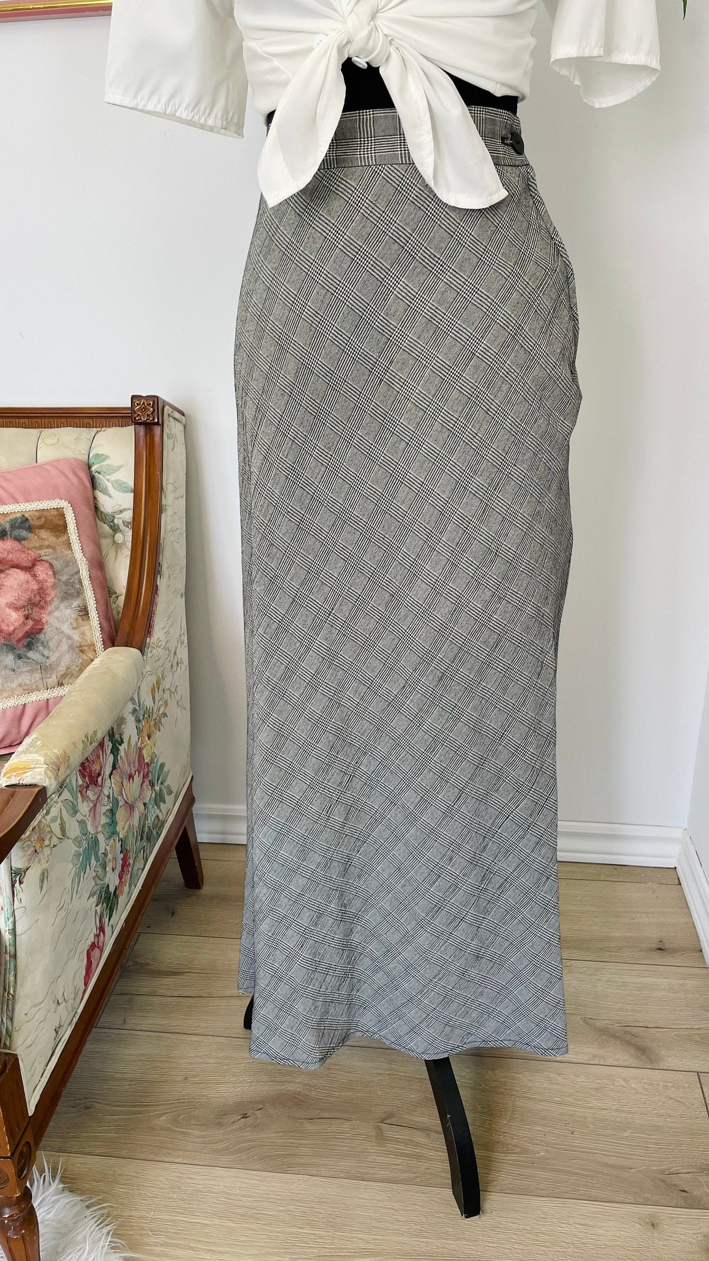 Jupe carreauté noir et blanc- medium