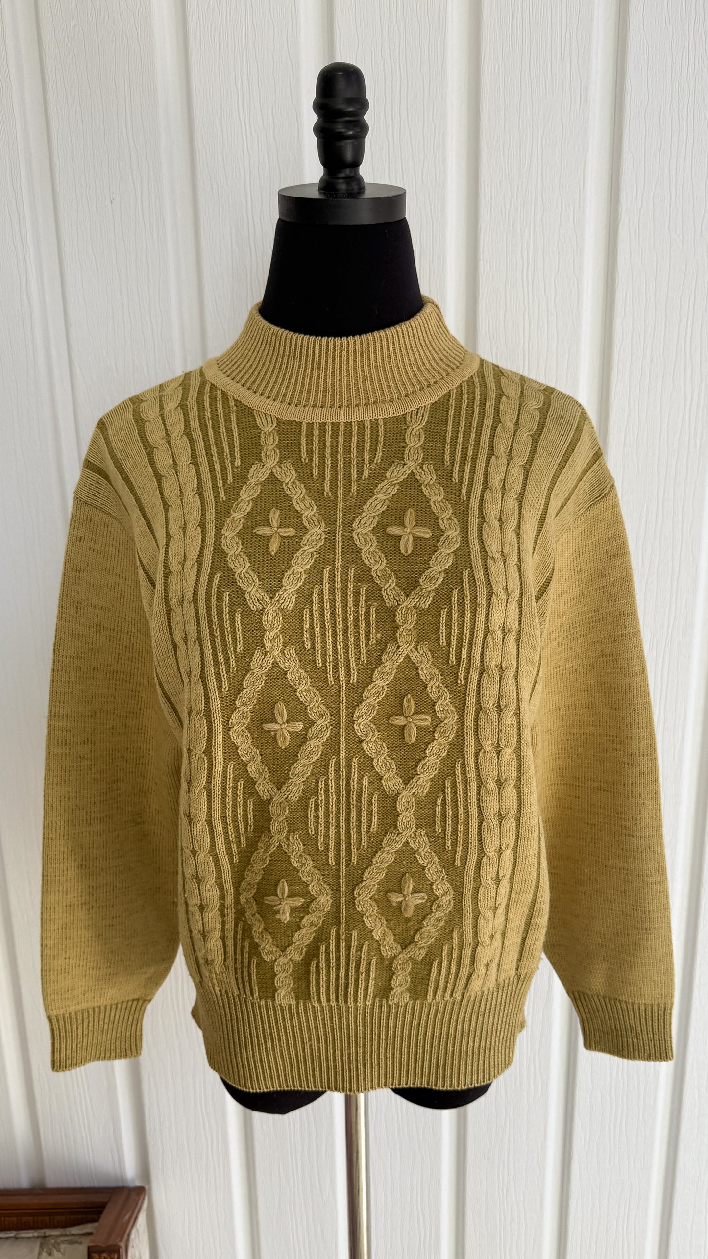 Chandail en tricot vert - small