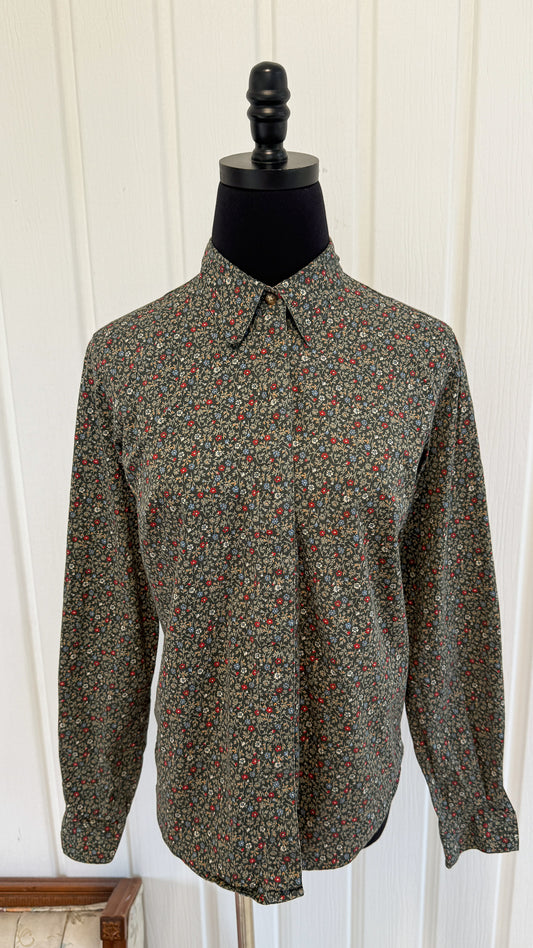 Chemisier vert fleuris- medium