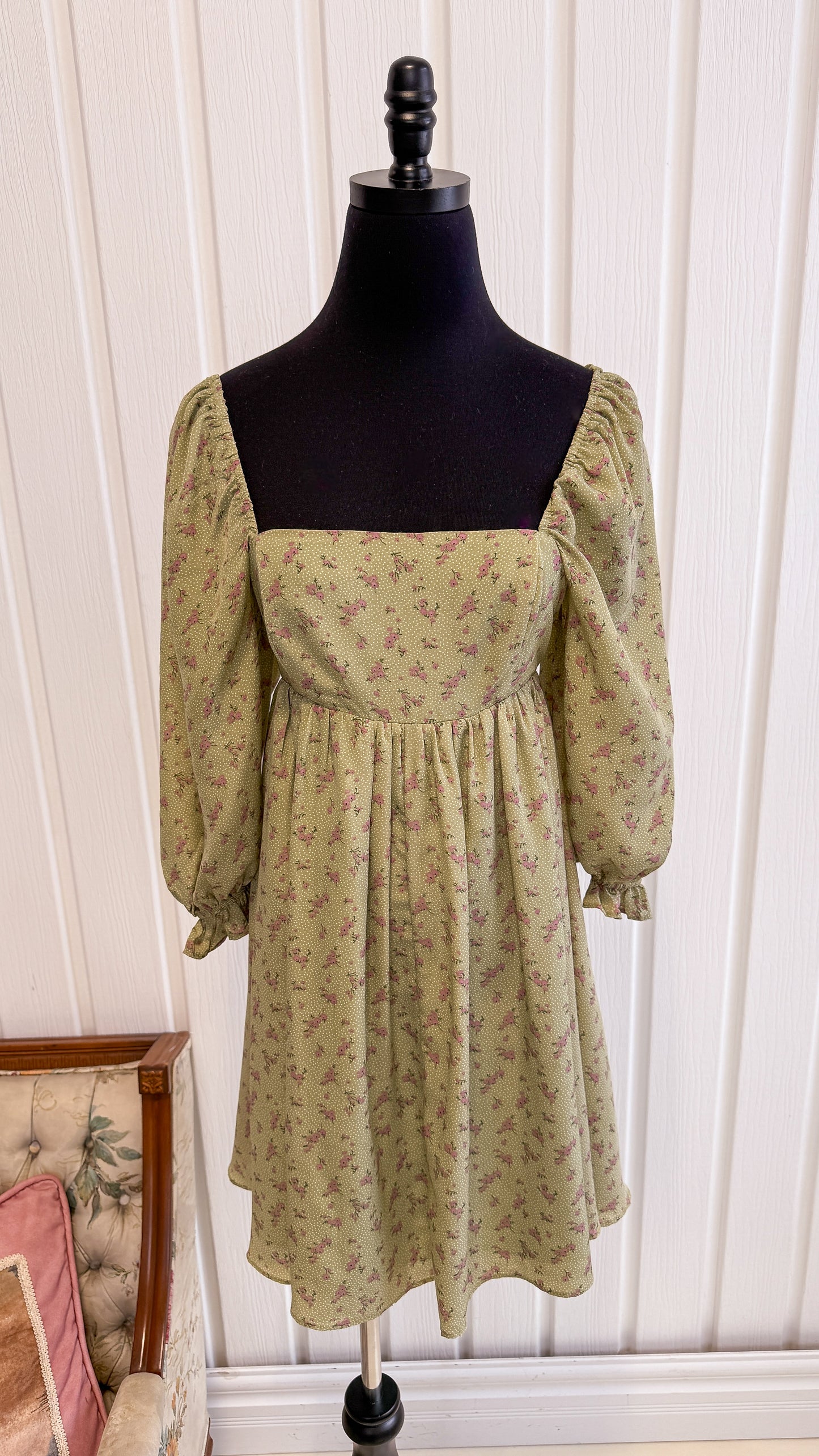 Robe verte fleurie Storia-Small