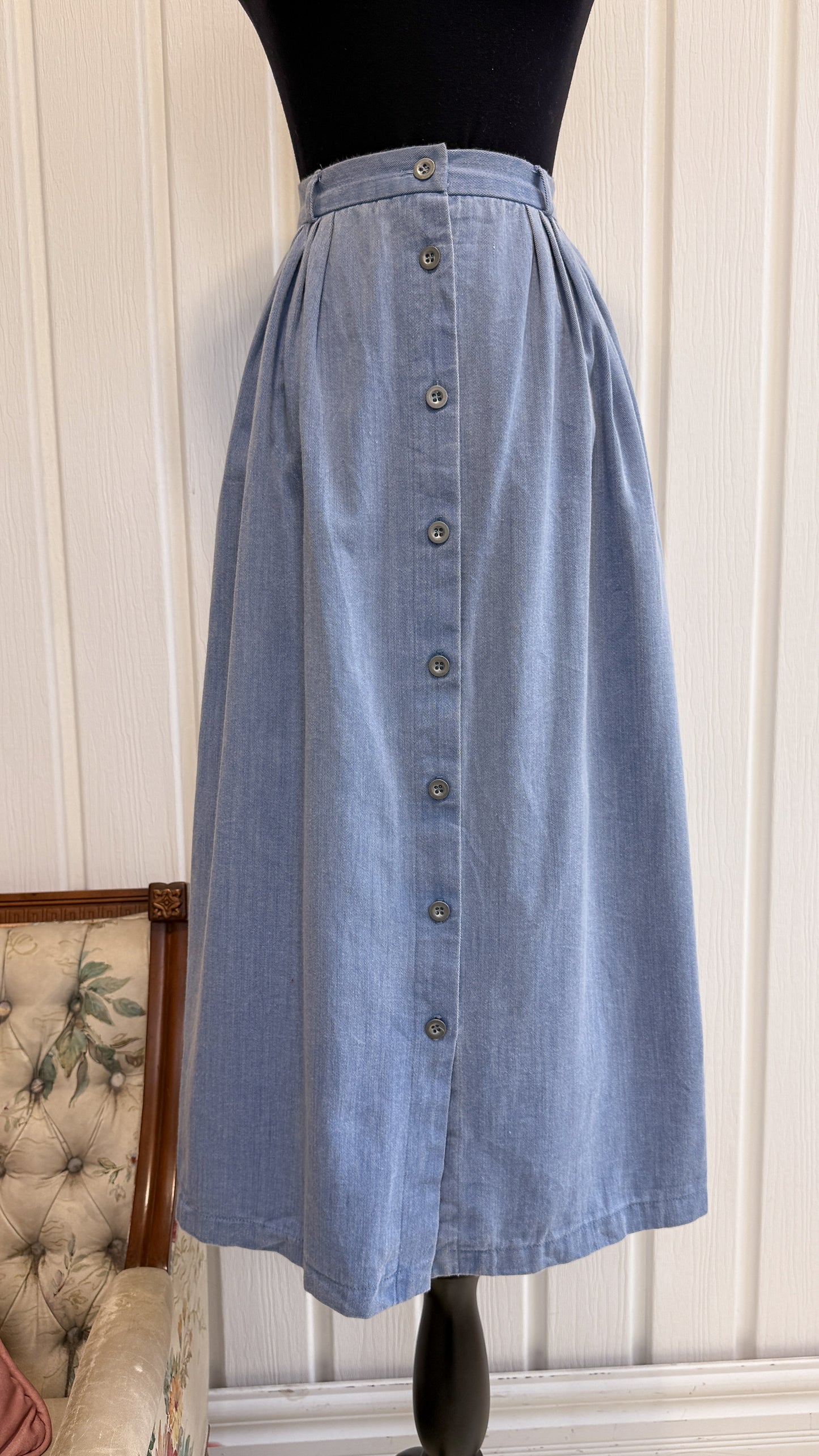 Jupe en denim évasée- large