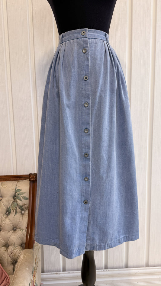 Jupe en denim évasée- large