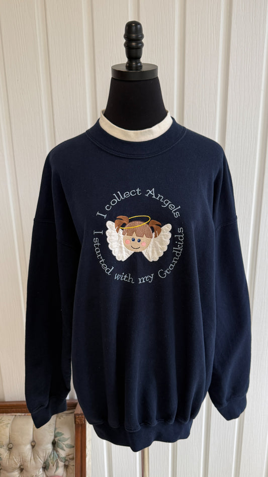 Chandail crewneck marine ange- x-large
