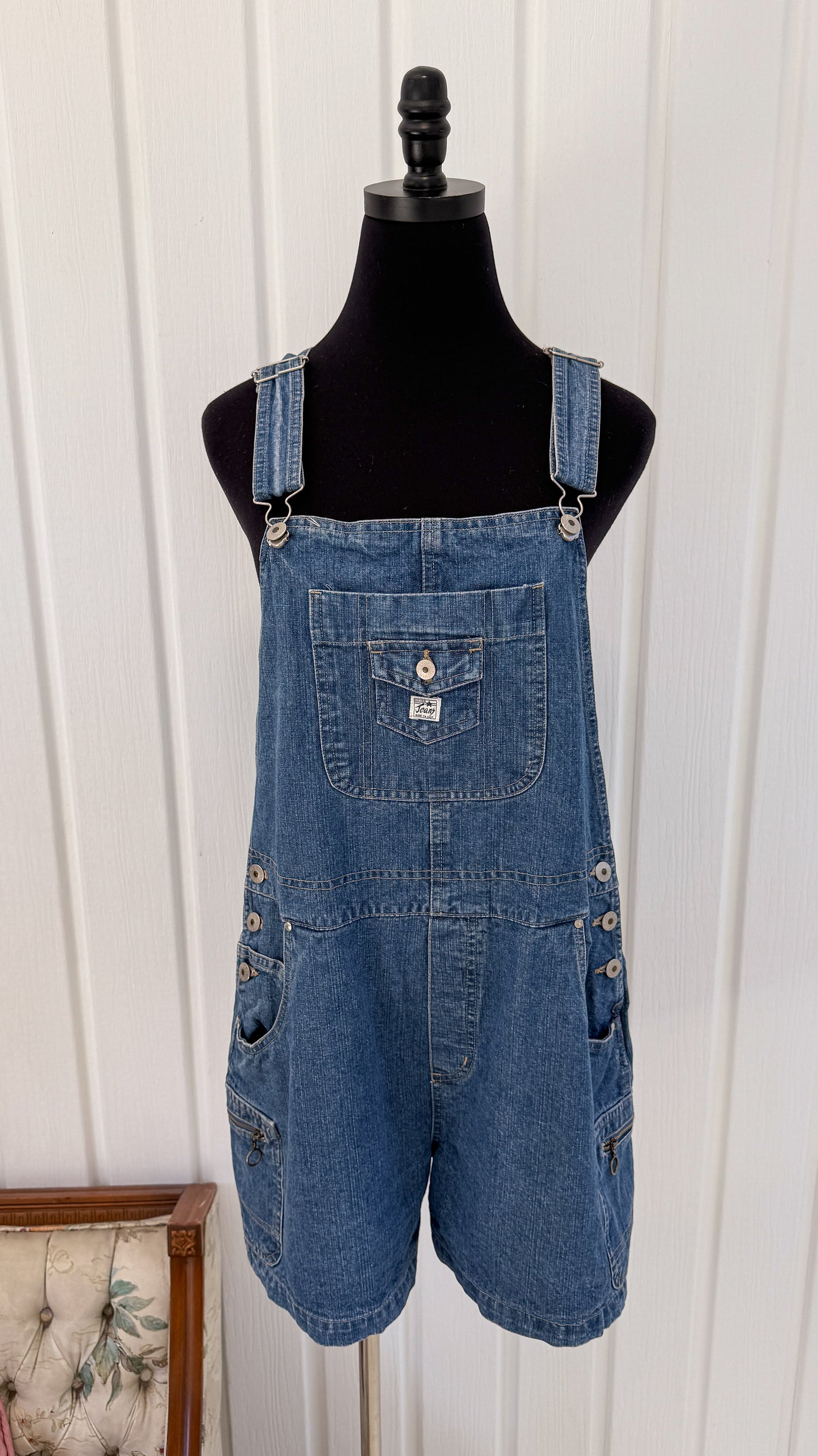 Salopette shorts en jeans Xhilaration- large