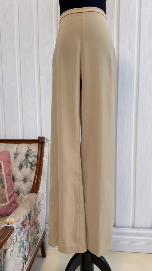 Pantalons beige évasés- small