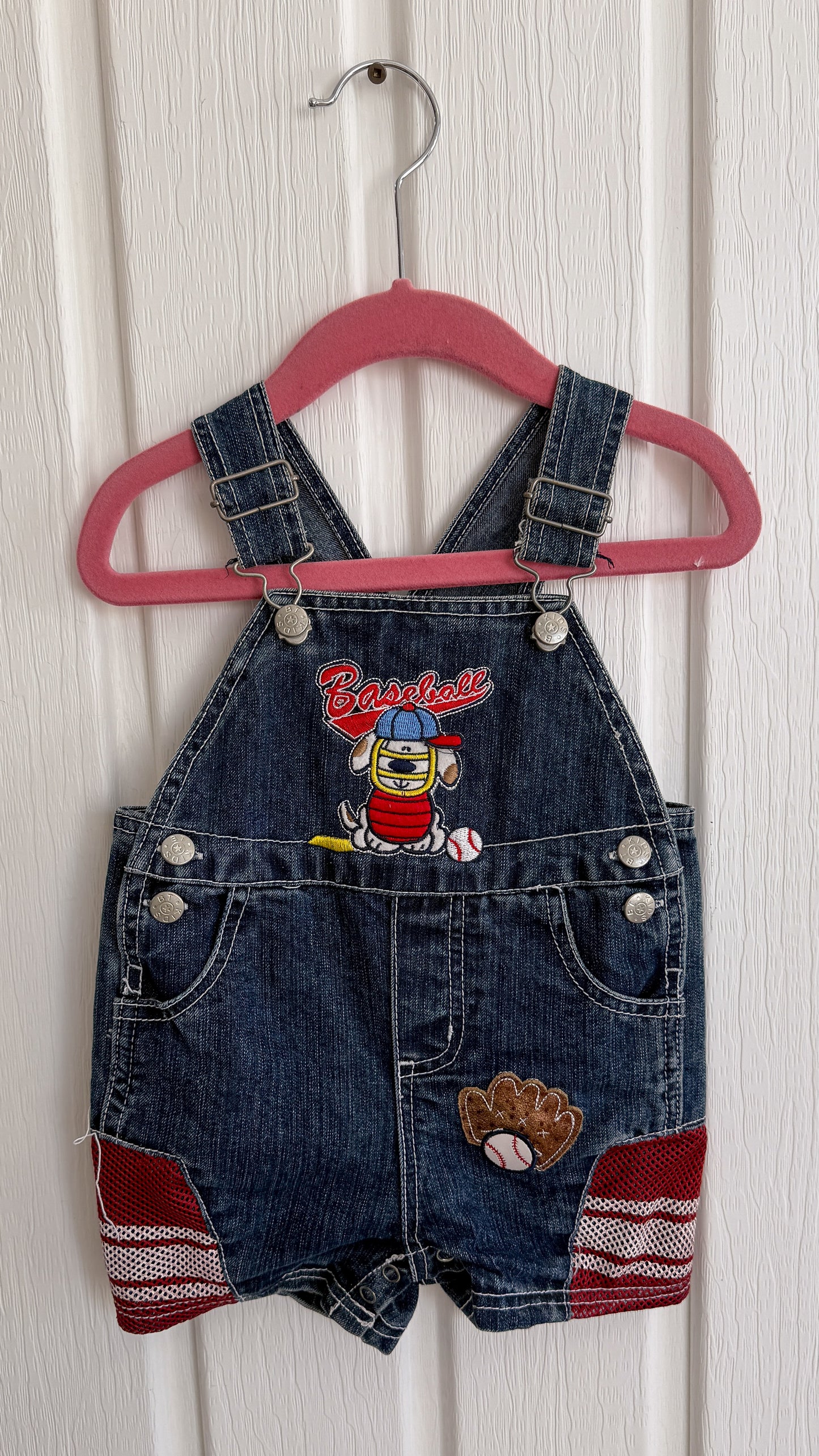 Enfants- Salopette en jeans Baseball- 3/6 mois