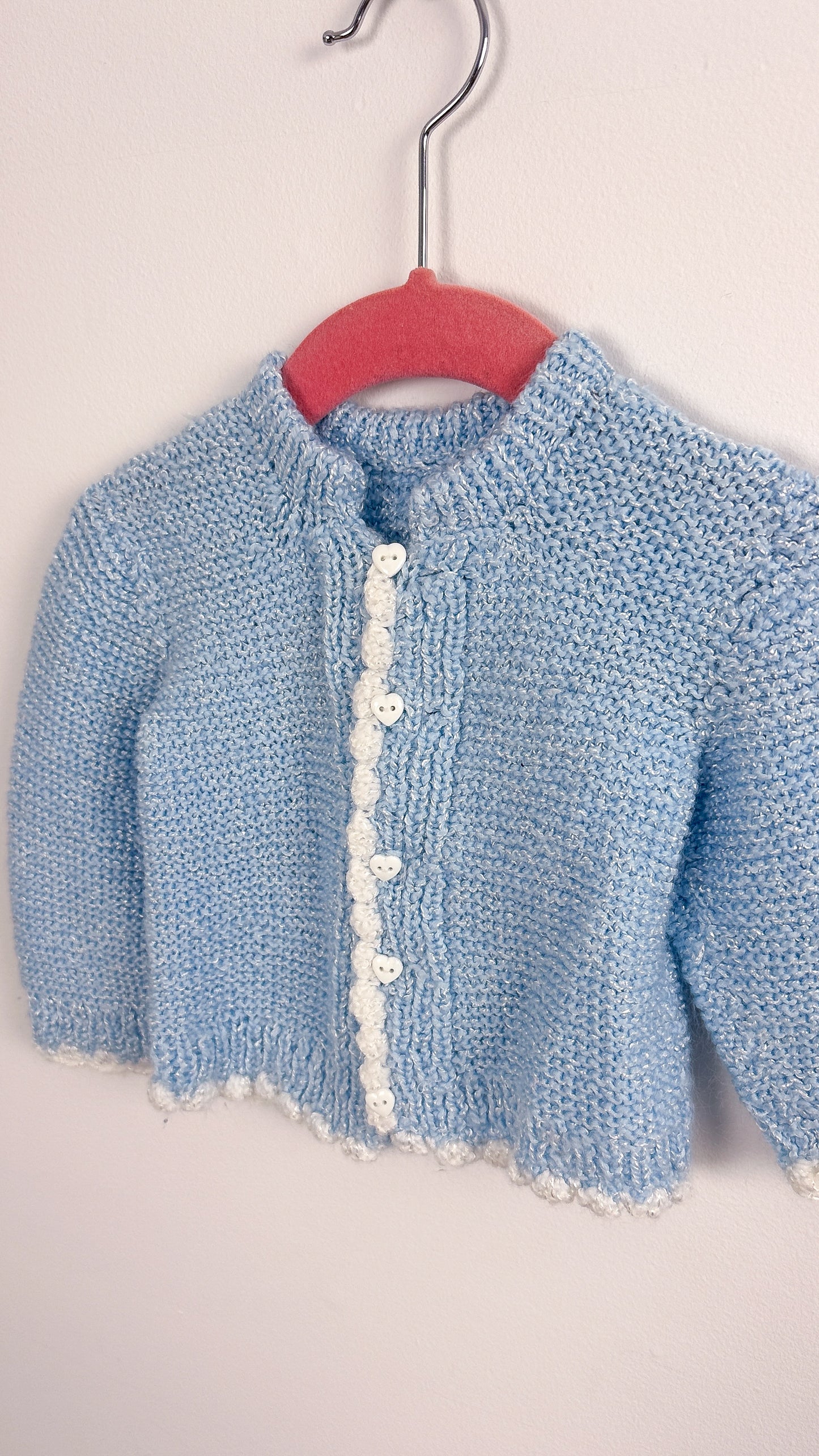 Enfants-cardigan tricot bleu - 6/9m