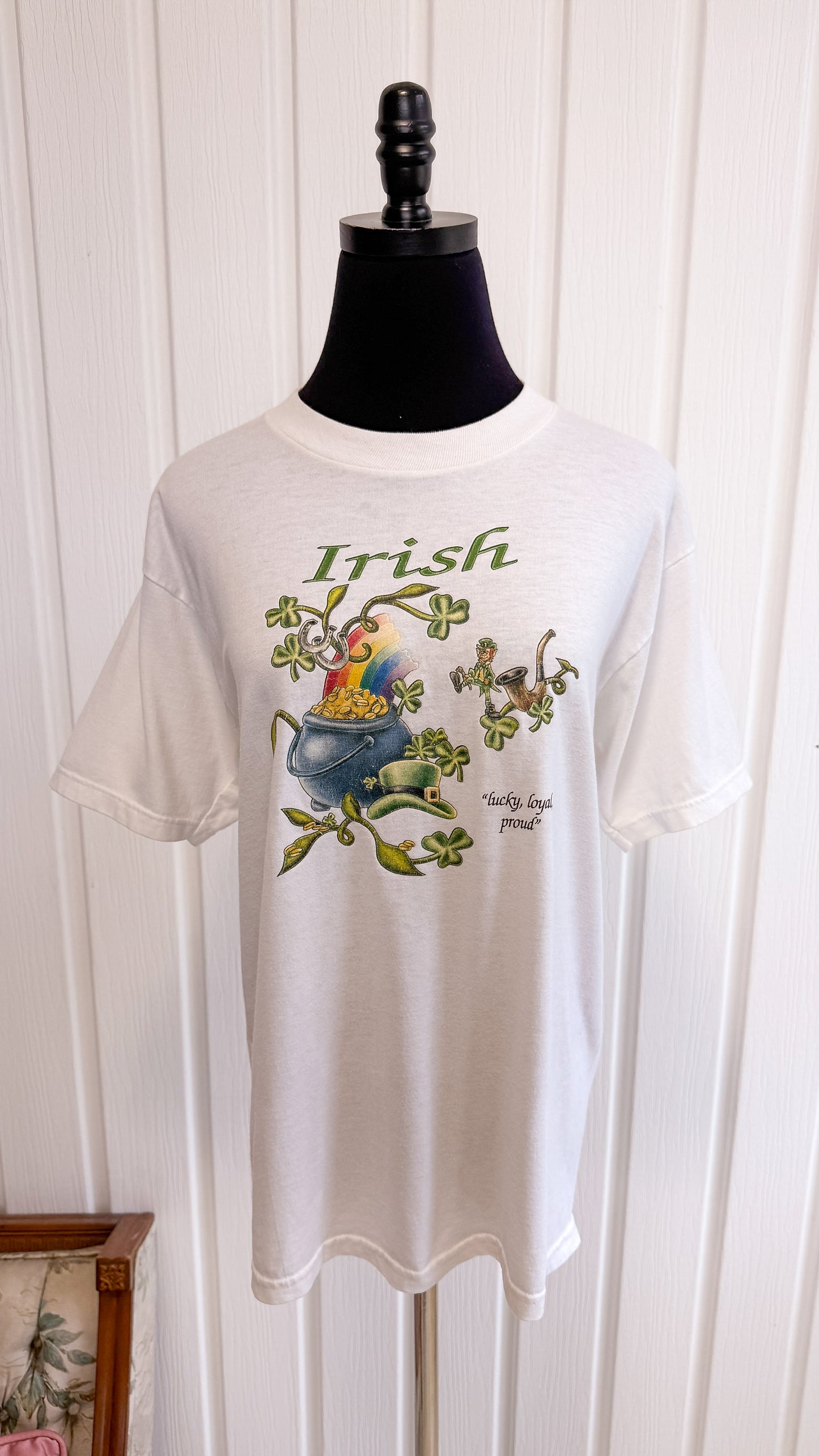 T-shirt blanc Irish- medium