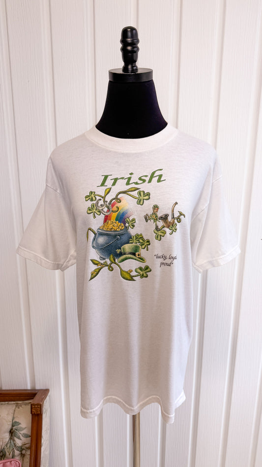 T-shirt blanc Irish- medium